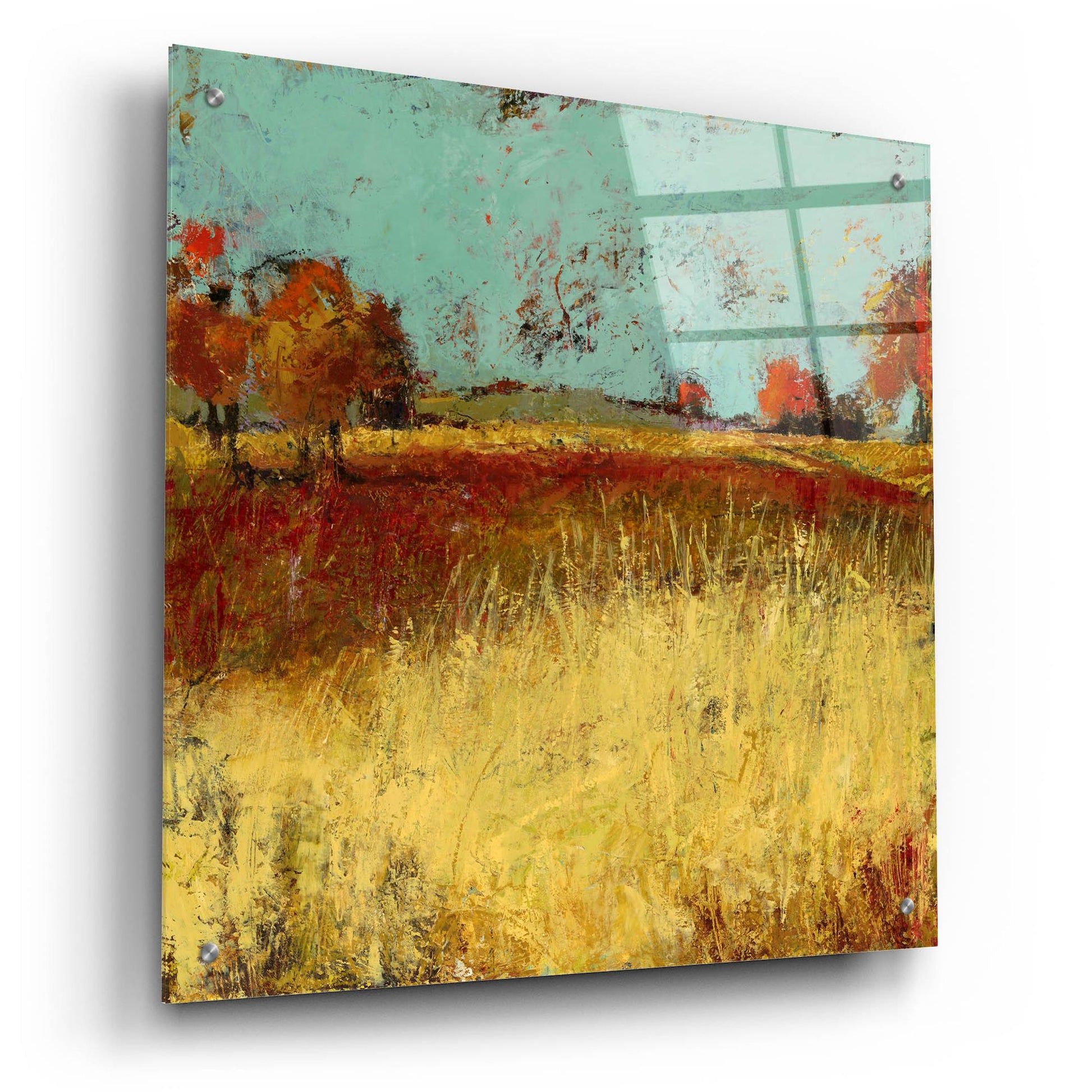 Epic Art 'Country Side No 2' by Linda Nickell, Acrylic Glass Wall Art,24x24