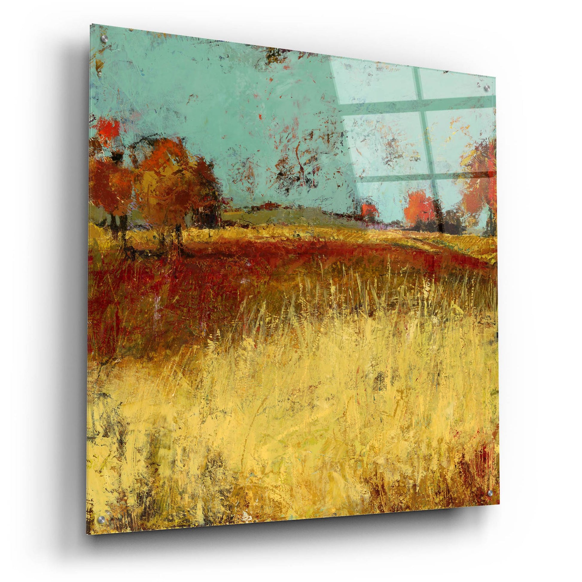 Epic Art 'Country Side No 2' by Linda Nickell, Acrylic Glass Wall Art,36x36