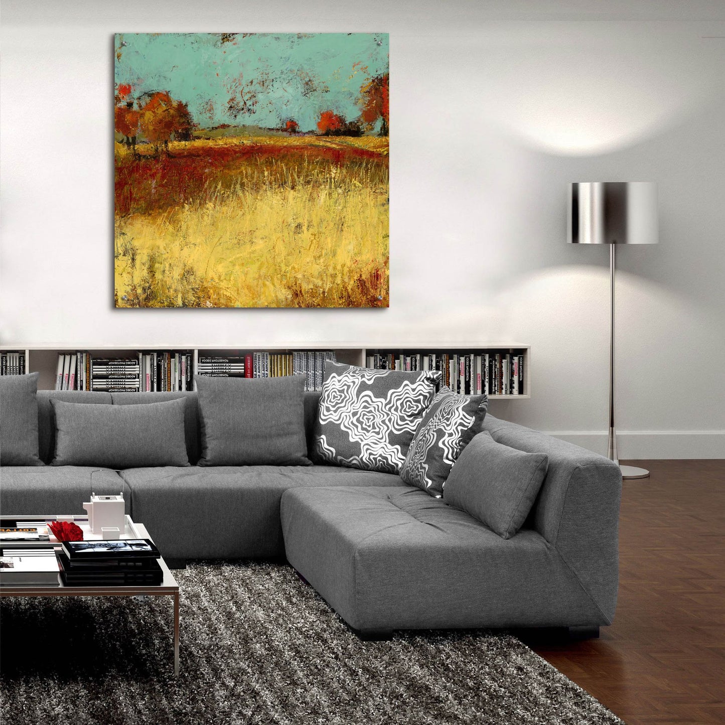 Epic Art 'Country Side No 2' by Linda Nickell, Acrylic Glass Wall Art,36x36