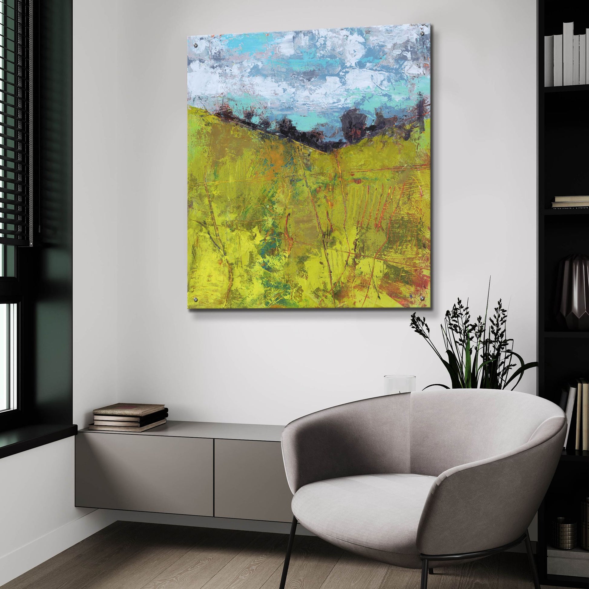 Epic Art 'Summer Sky' by Linda Nickell, Acrylic Glass Wall Art,36x36