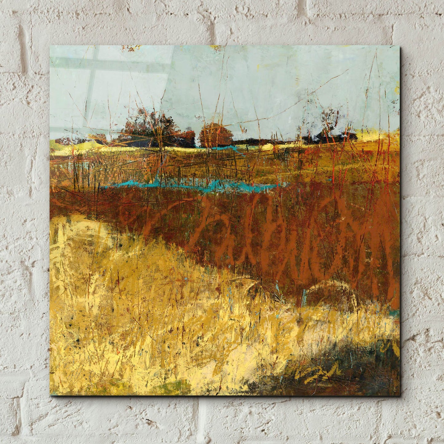 Epic Art 'The Fields' by Linda Nickell, Acrylic Glass Wall Art,12x12