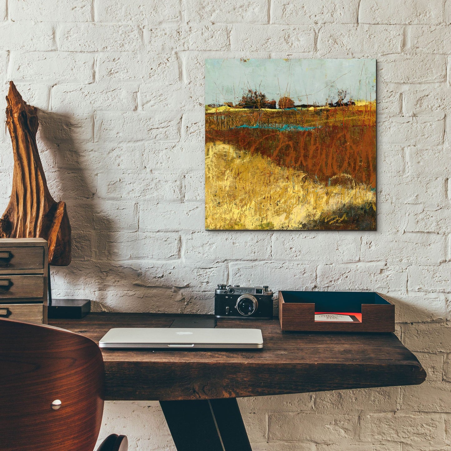 Epic Art 'The Fields' by Linda Nickell, Acrylic Glass Wall Art,12x12