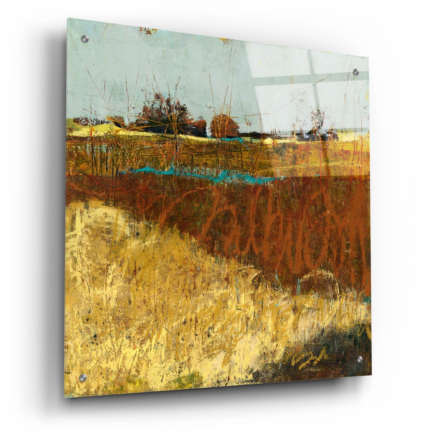 Epic Art 'The Fields' by Linda Nickell, Acrylic Glass Wall Art,24x24