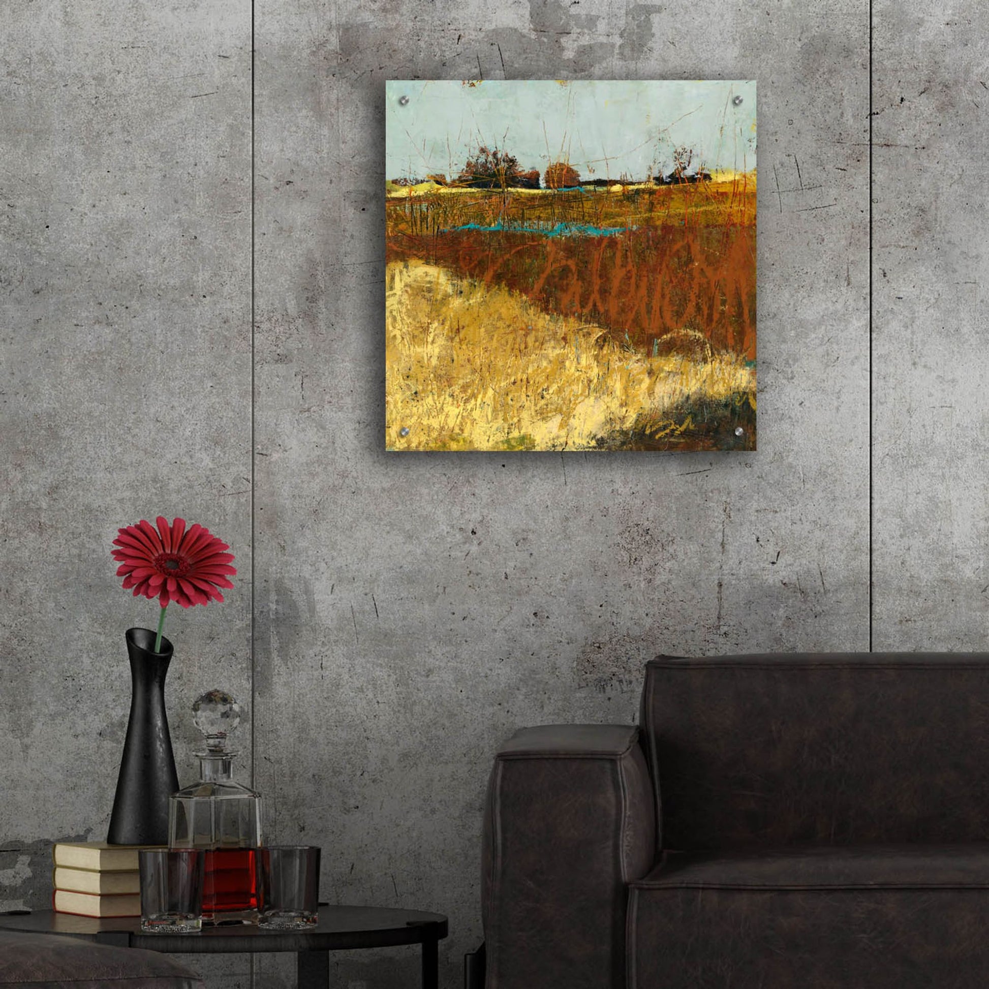 Epic Art 'The Fields' by Linda Nickell, Acrylic Glass Wall Art,24x24