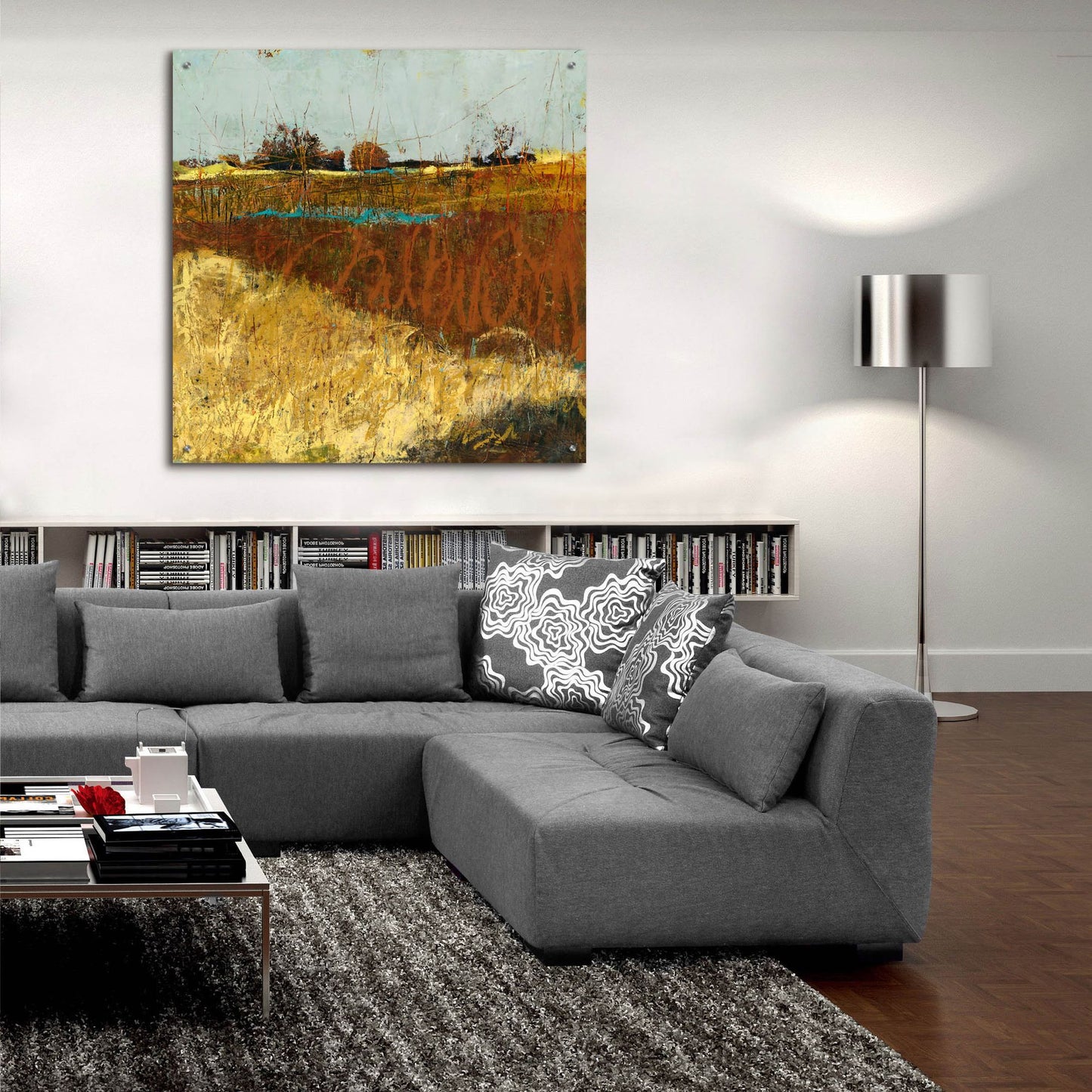 Epic Art 'The Fields' by Linda Nickell, Acrylic Glass Wall Art,36x36