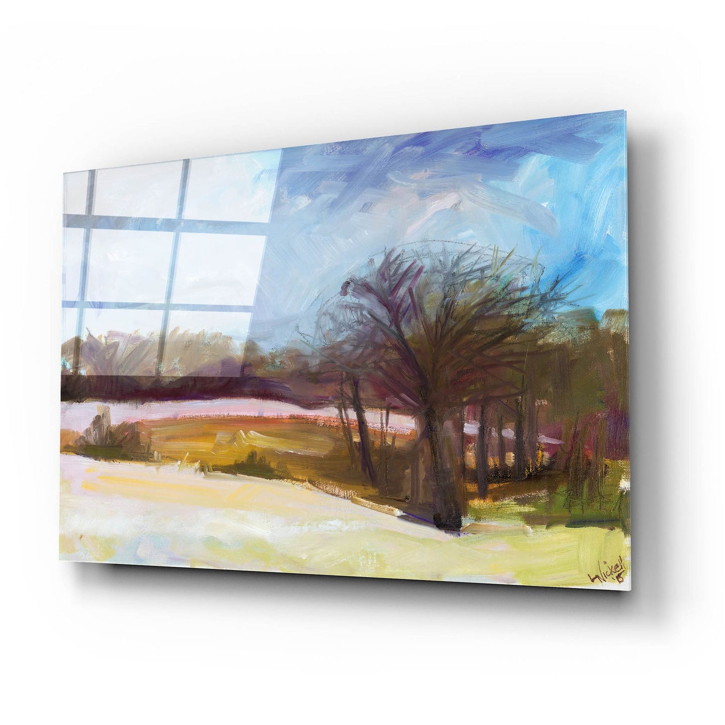 Epic Art 'Winters Day' by Linda Nickell, Acrylic Glass Wall Art,24x16