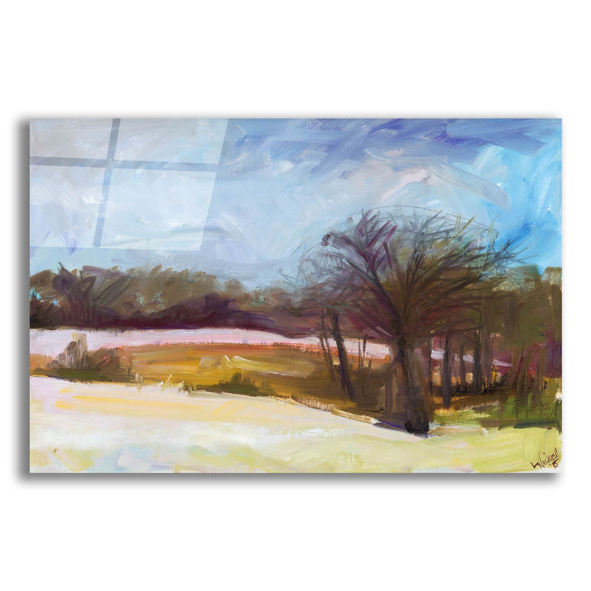 Epic Art 'Winters Day' by Linda Nickell, Acrylic Glass Wall Art,24x16