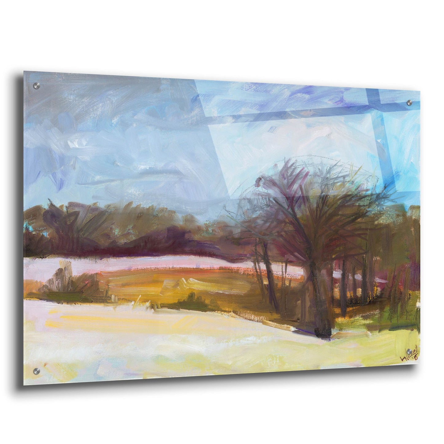 Epic Art 'Winters Day' by Linda Nickell, Acrylic Glass Wall Art,36x24