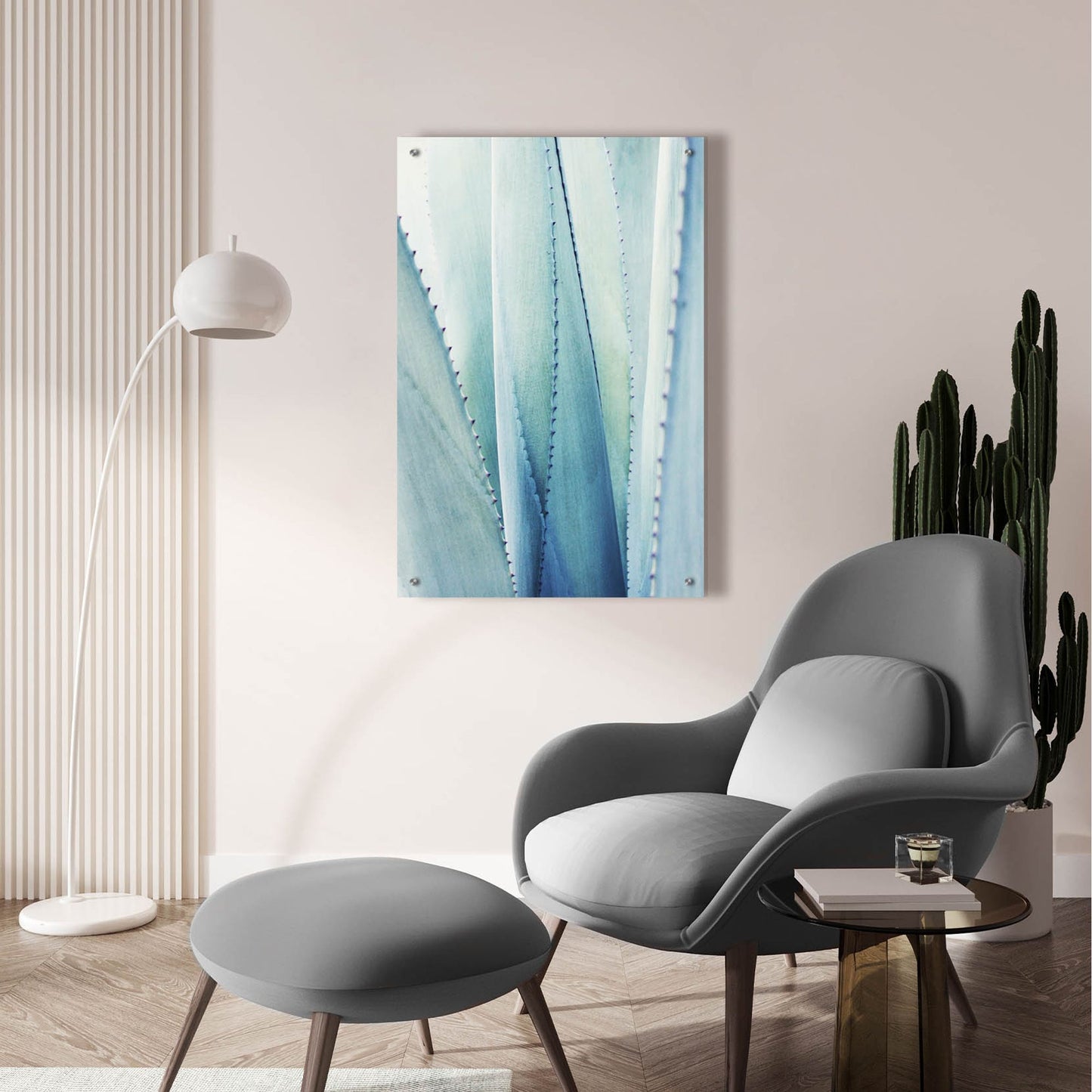 Epic Art 'Pale Blue Agave No. 1' by Lupen Grainne, Acrylic Glass Wall Art,24x36