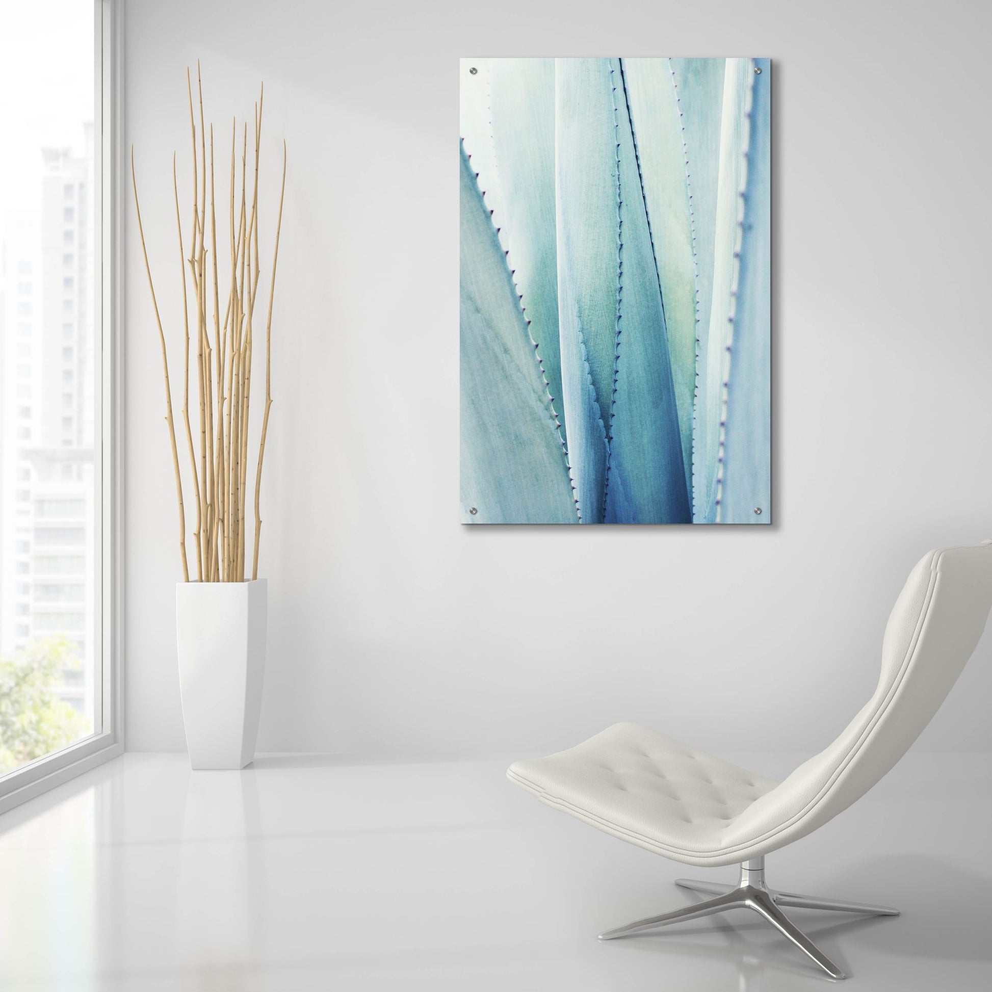 Epic Art 'Pale Blue Agave No. 1' by Lupen Grainne, Acrylic Glass Wall Art,24x36