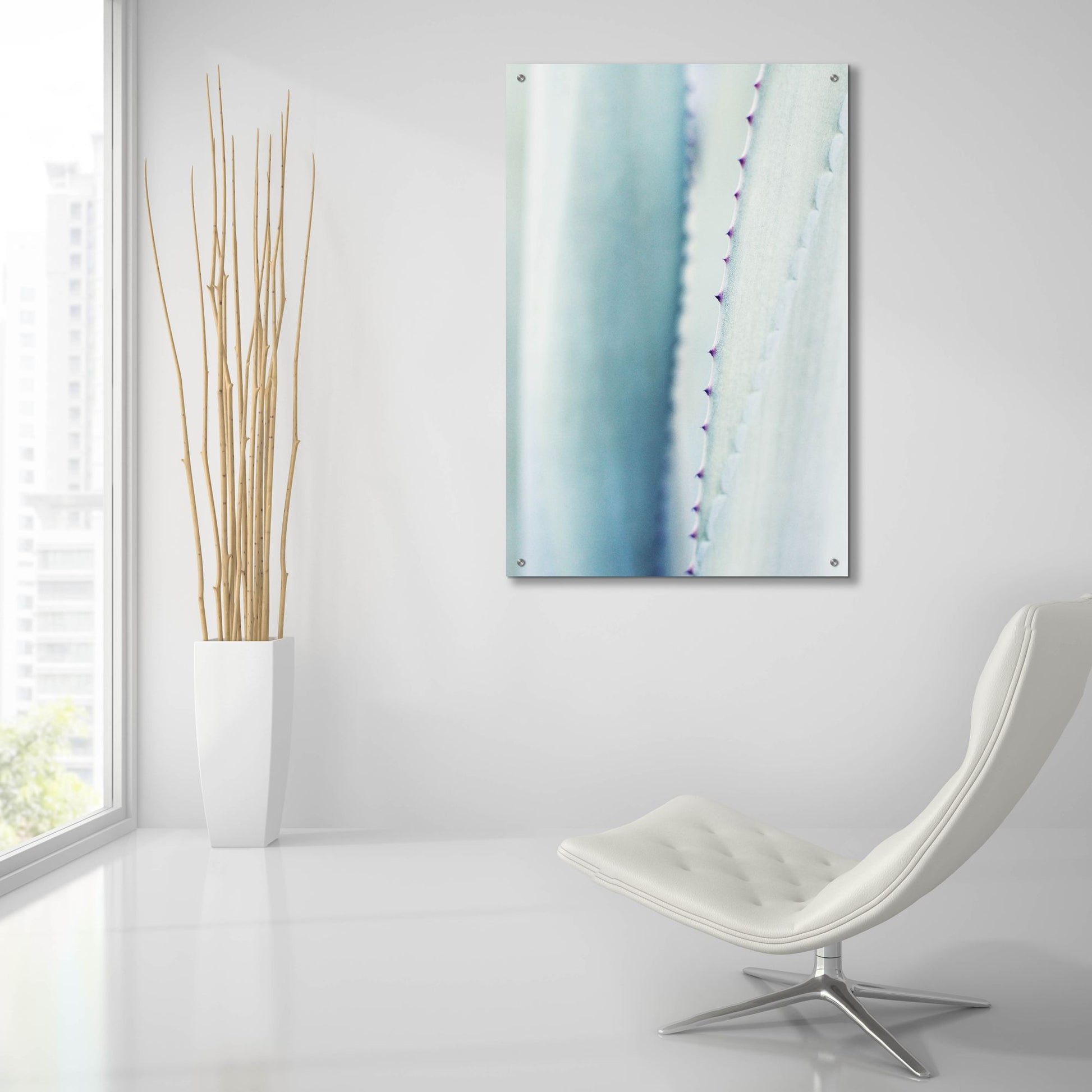 Epic Art 'Pale Blue Agave No. 2' by Lupen Grainne, Acrylic Glass Wall Art,24x36