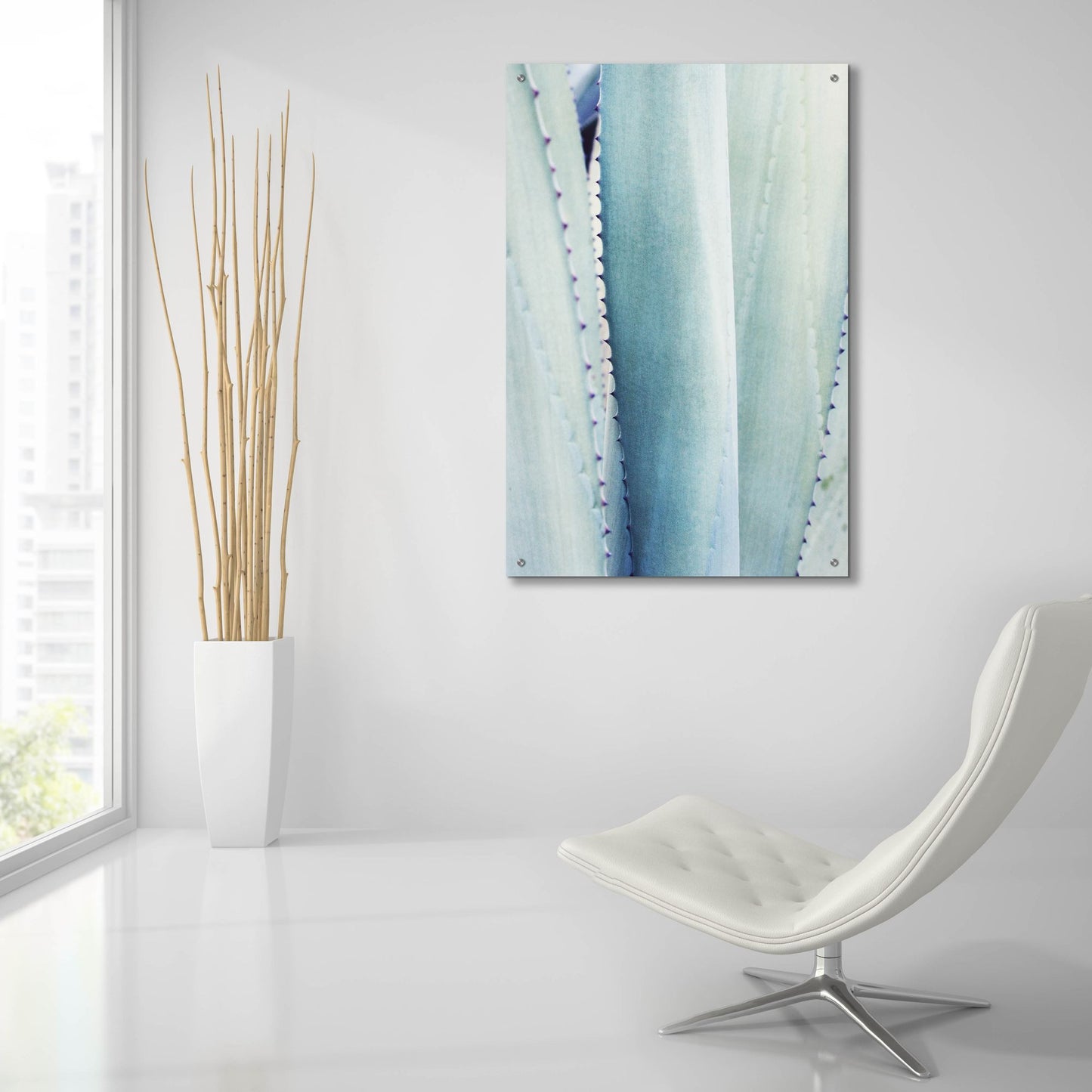 Epic Art 'Pale Blue Agave No. 3' by Lupen Grainne, Acrylic Glass Wall Art,24x36