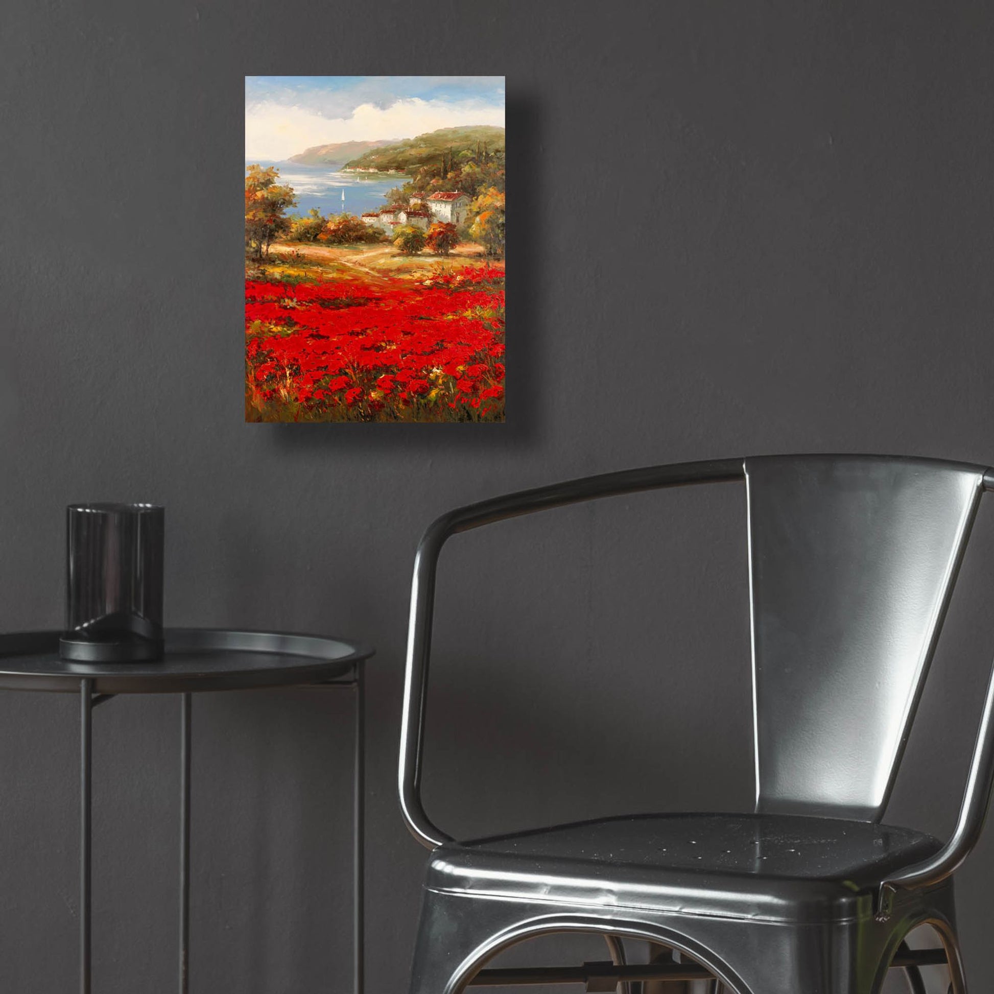 Epic Art 'Poppy Harbor' by Marino, Acrylic Glass Wall Art,12x16