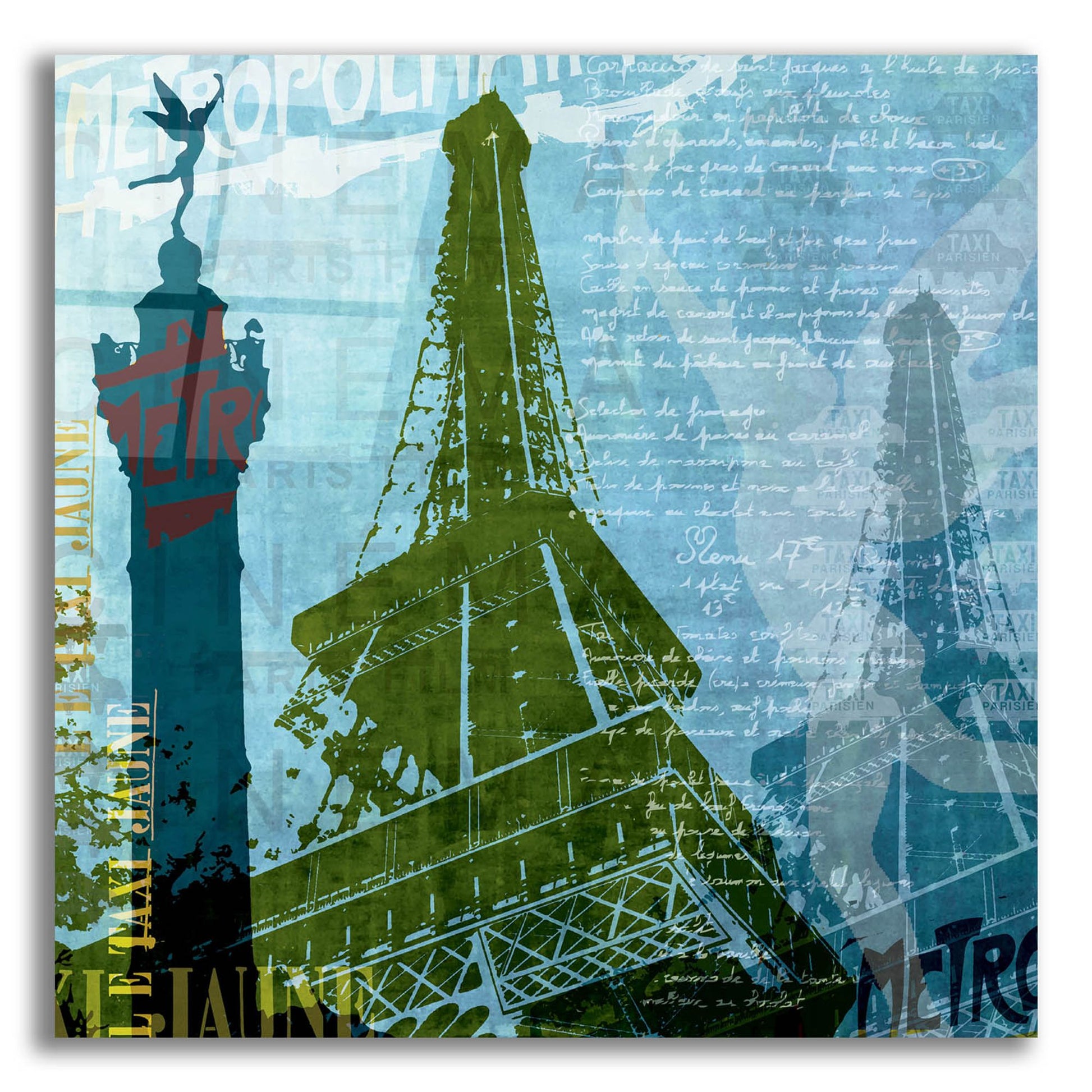 Epic Art 'Paris French Blue' by Maura Allen, Acrylic Glass Wall Art