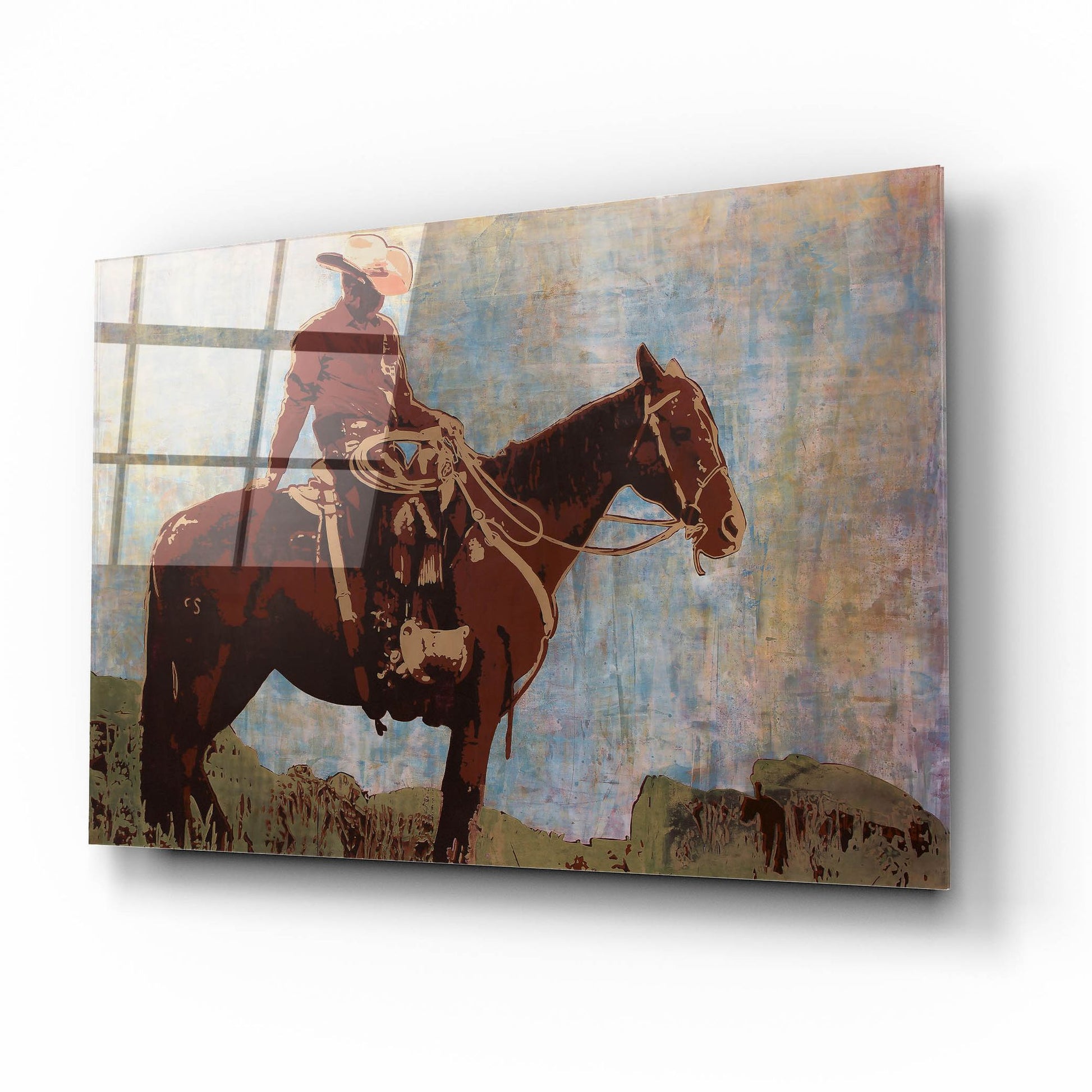Epic Art 'Western Moment' by Maura Allen, Acrylic Glass Wall Art,16x12