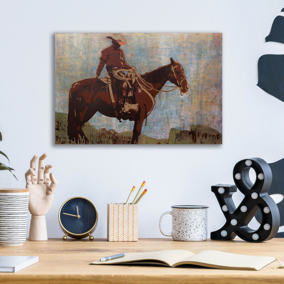 Epic Art 'Western Moment' by Maura Allen, Acrylic Glass Wall Art,16x12