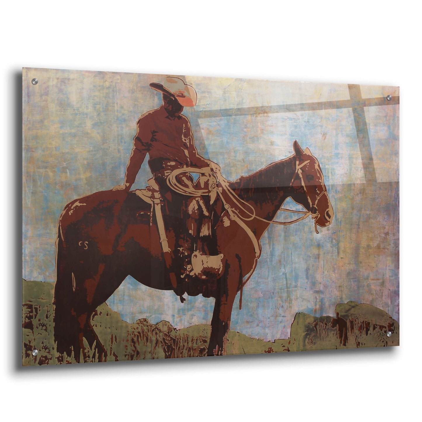 Epic Art 'Western Moment' by Maura Allen, Acrylic Glass Wall Art,36x24
