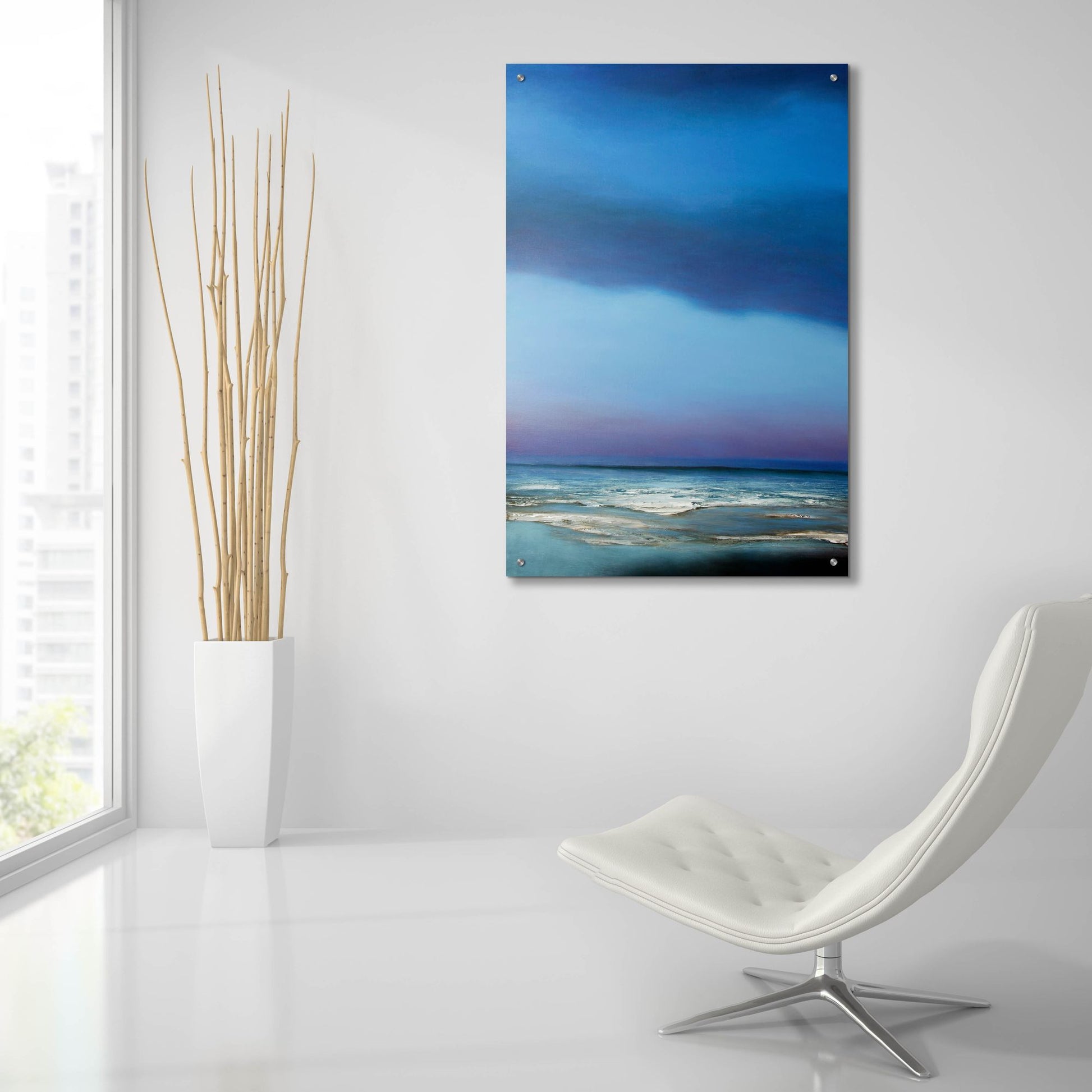 Epic Art 'Blue Symphony' by Michael Mote, Acrylic Glass Wall Art,24x36