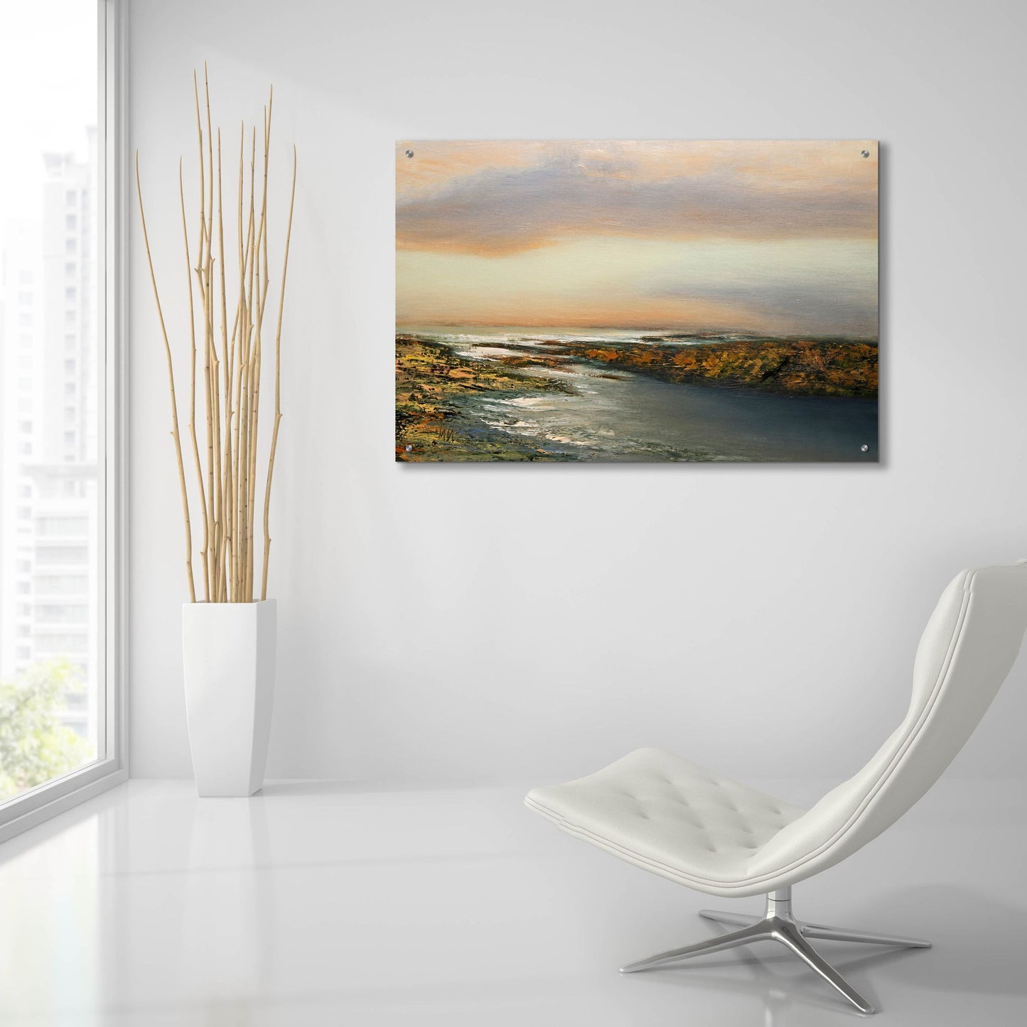 Epic Art 'Sunset Waters' by Michael Mote, Acrylic Glass Wall Art,36x24