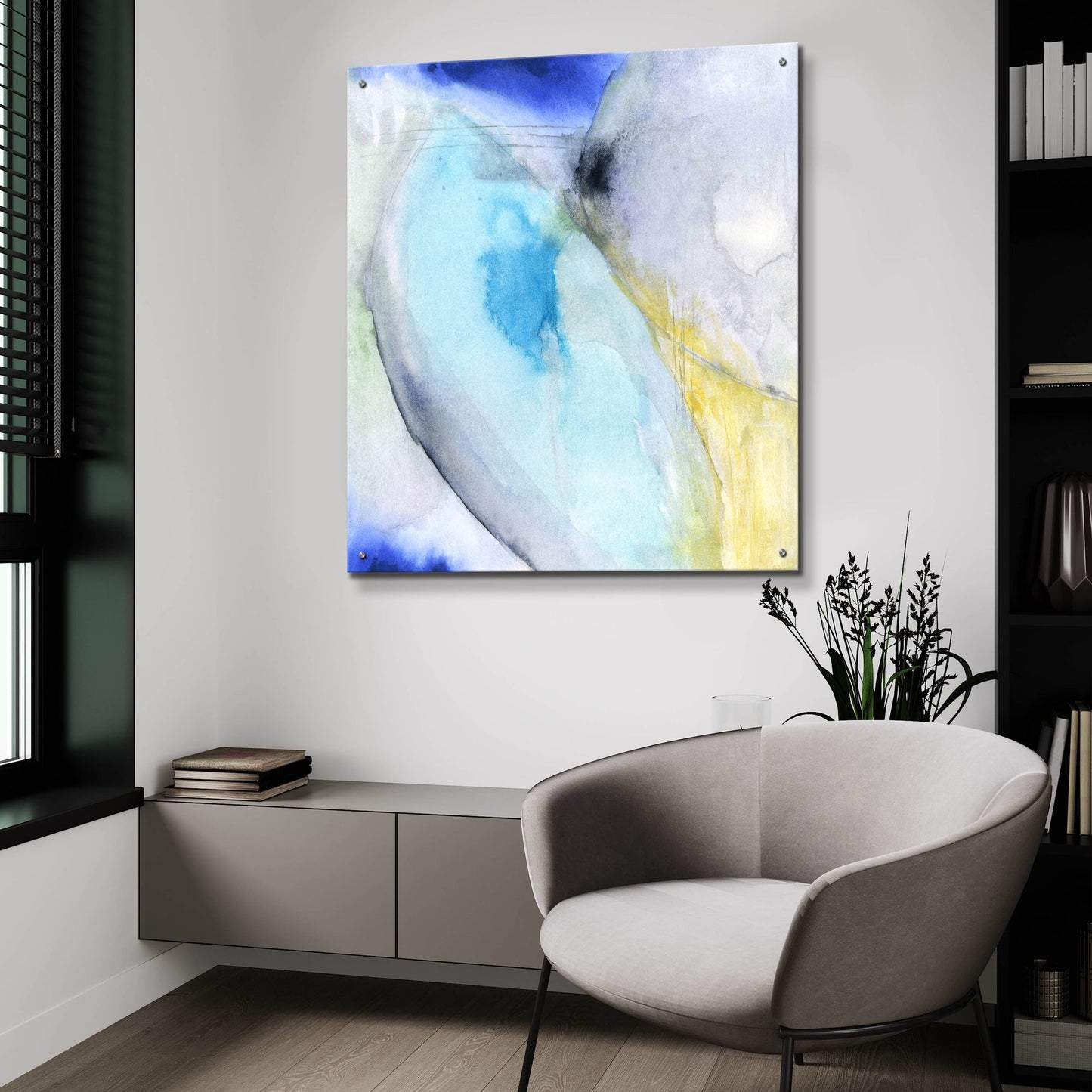 Epic Art 'Of The Brighter Cold Moon' by Michelle Oppenheimer, Acrylic Glass Wall Art,36x36