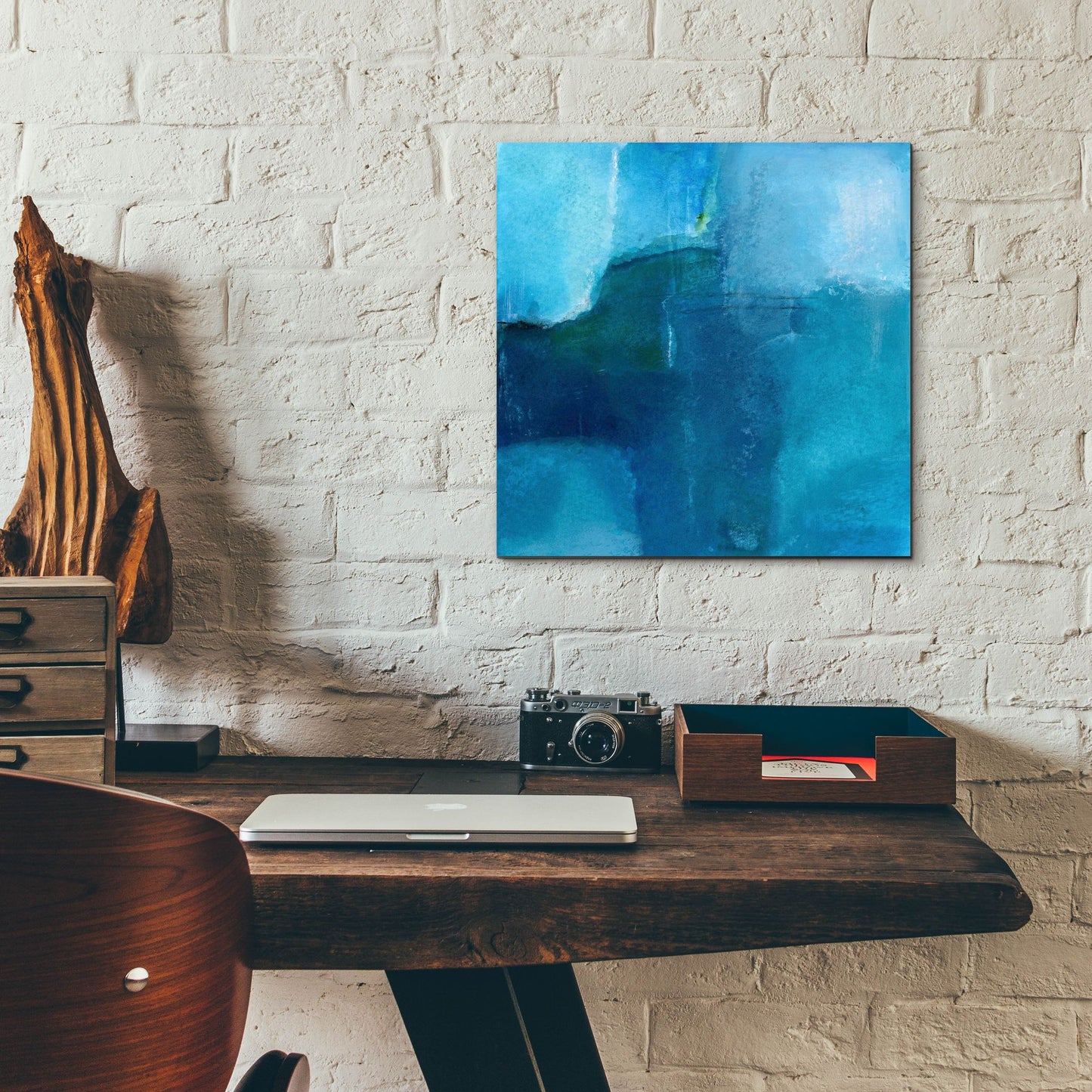 Epic Art 'Ocean No 4' by Michelle Oppenheimer, Acrylic Glass Wall Art,12x12