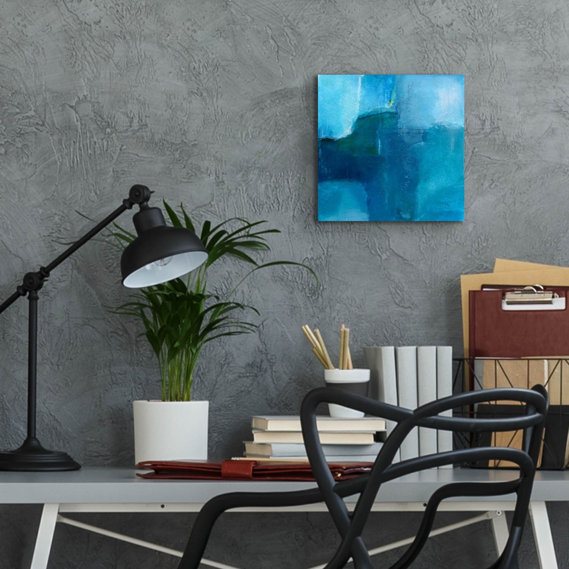 Epic Art 'Ocean No 4' by Michelle Oppenheimer, Acrylic Glass Wall Art,12x12