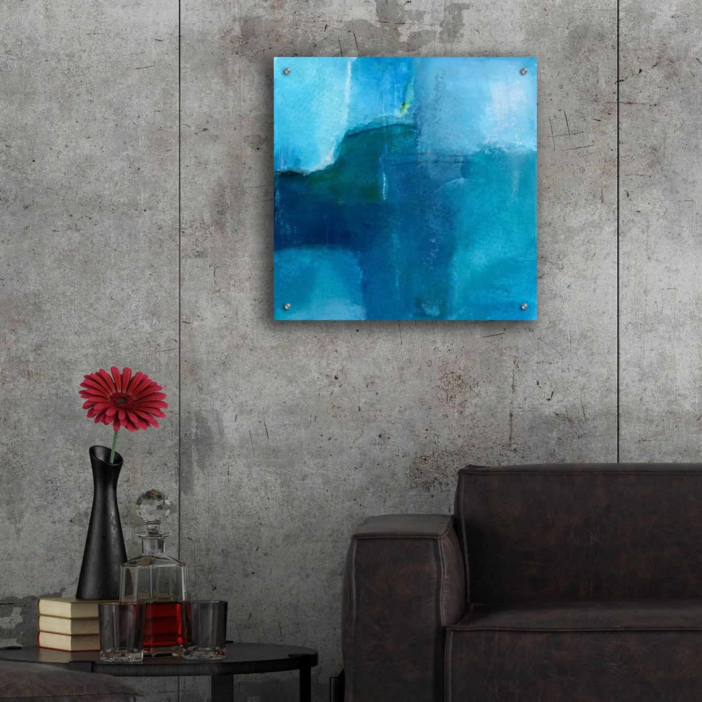 Epic Art 'Ocean No 4' by Michelle Oppenheimer, Acrylic Glass Wall Art,24x24