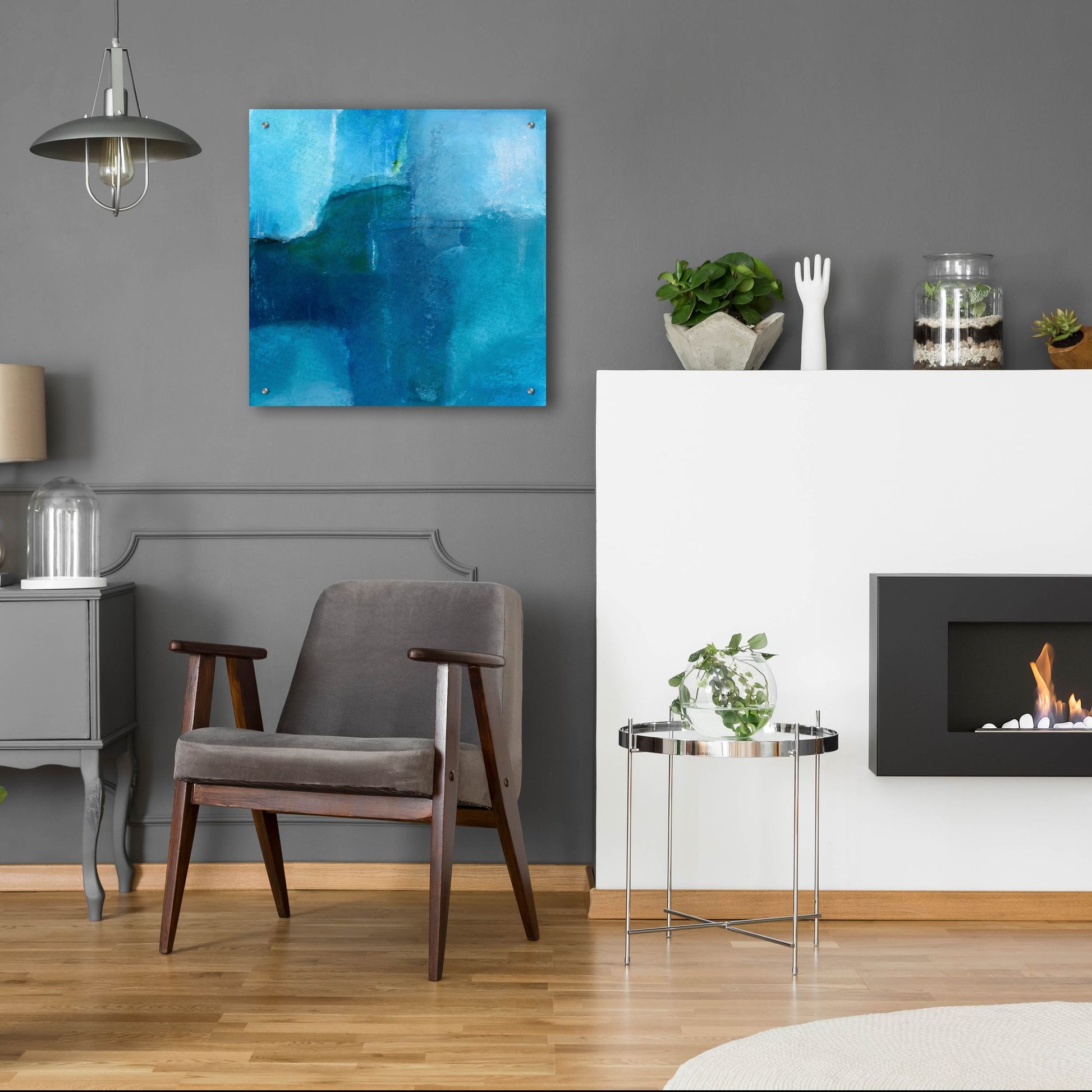 Epic Art 'Ocean No 4' by Michelle Oppenheimer, Acrylic Glass Wall Art,24x24