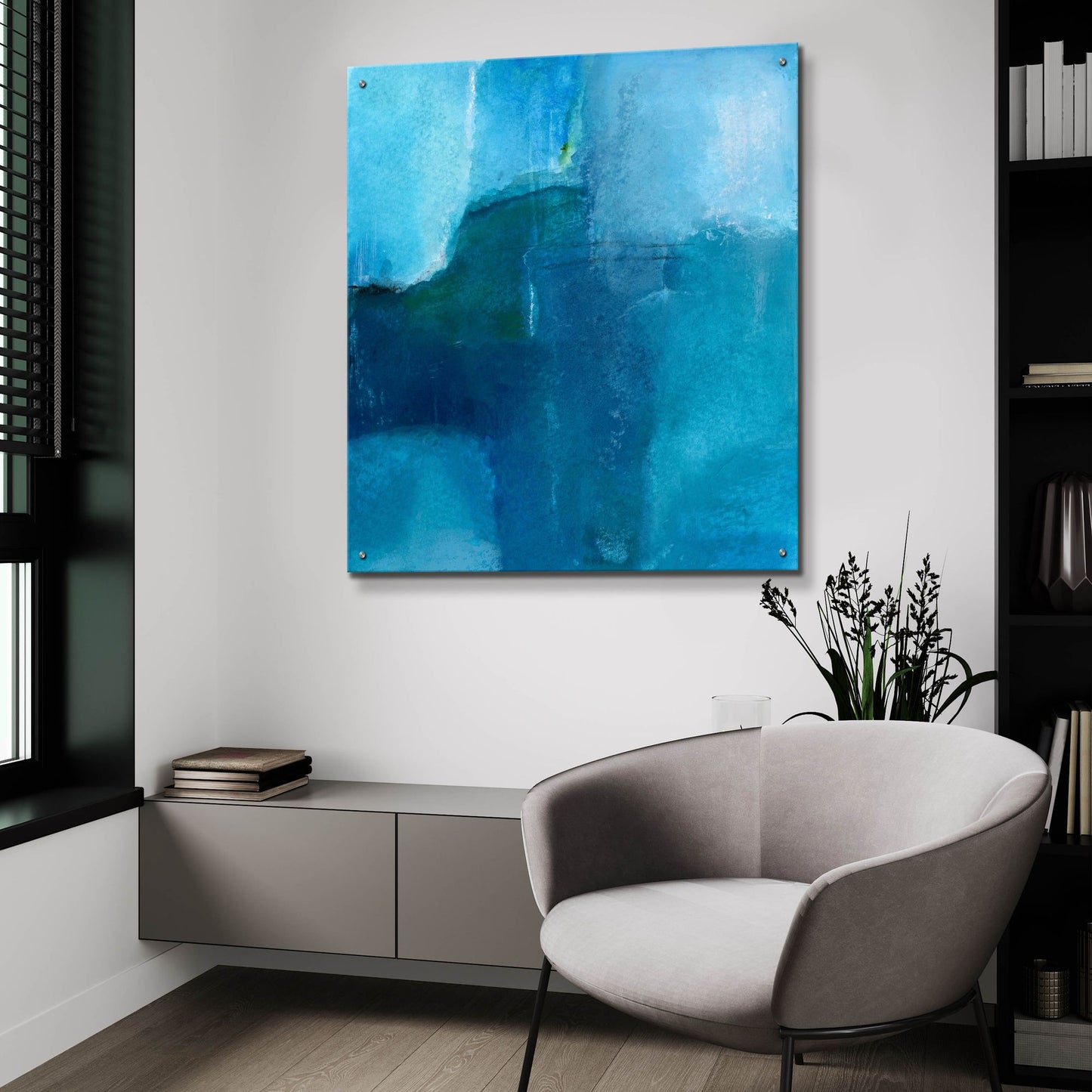 Epic Art 'Ocean No 4' by Michelle Oppenheimer, Acrylic Glass Wall Art,36x36