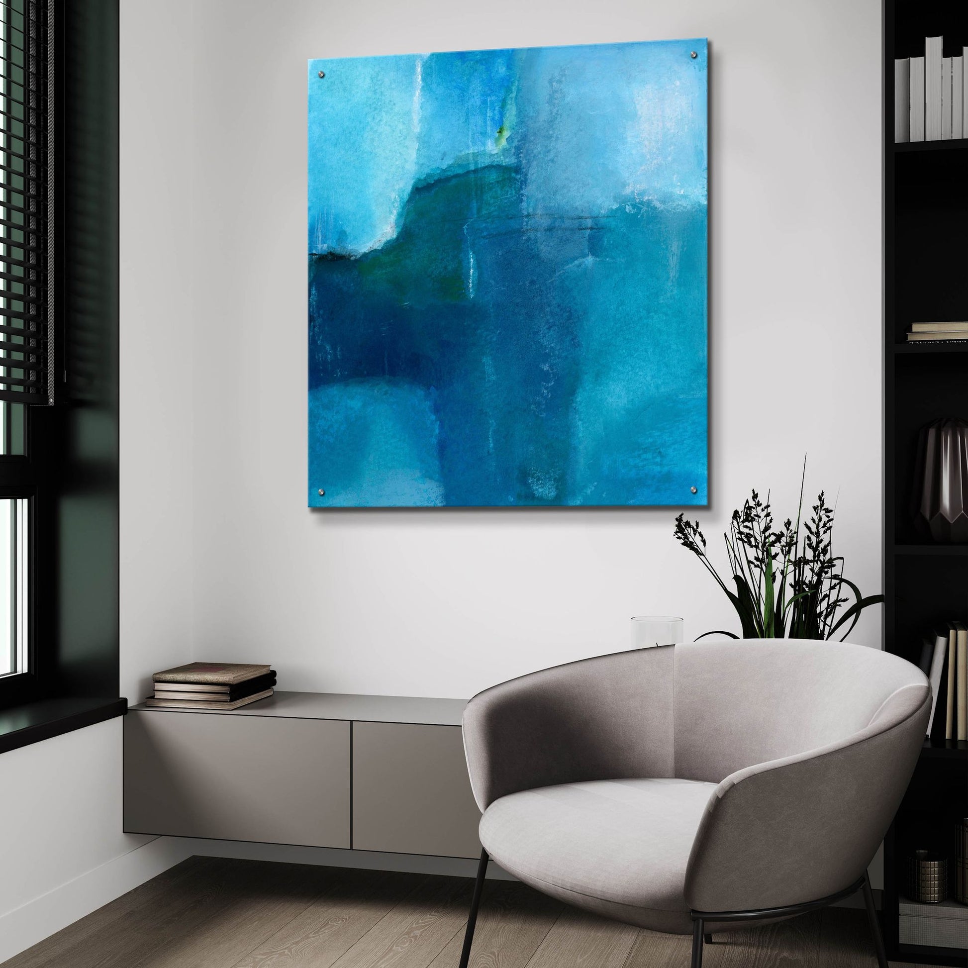 Epic Art 'Ocean No 4' by Michelle Oppenheimer, Acrylic Glass Wall Art,36x36