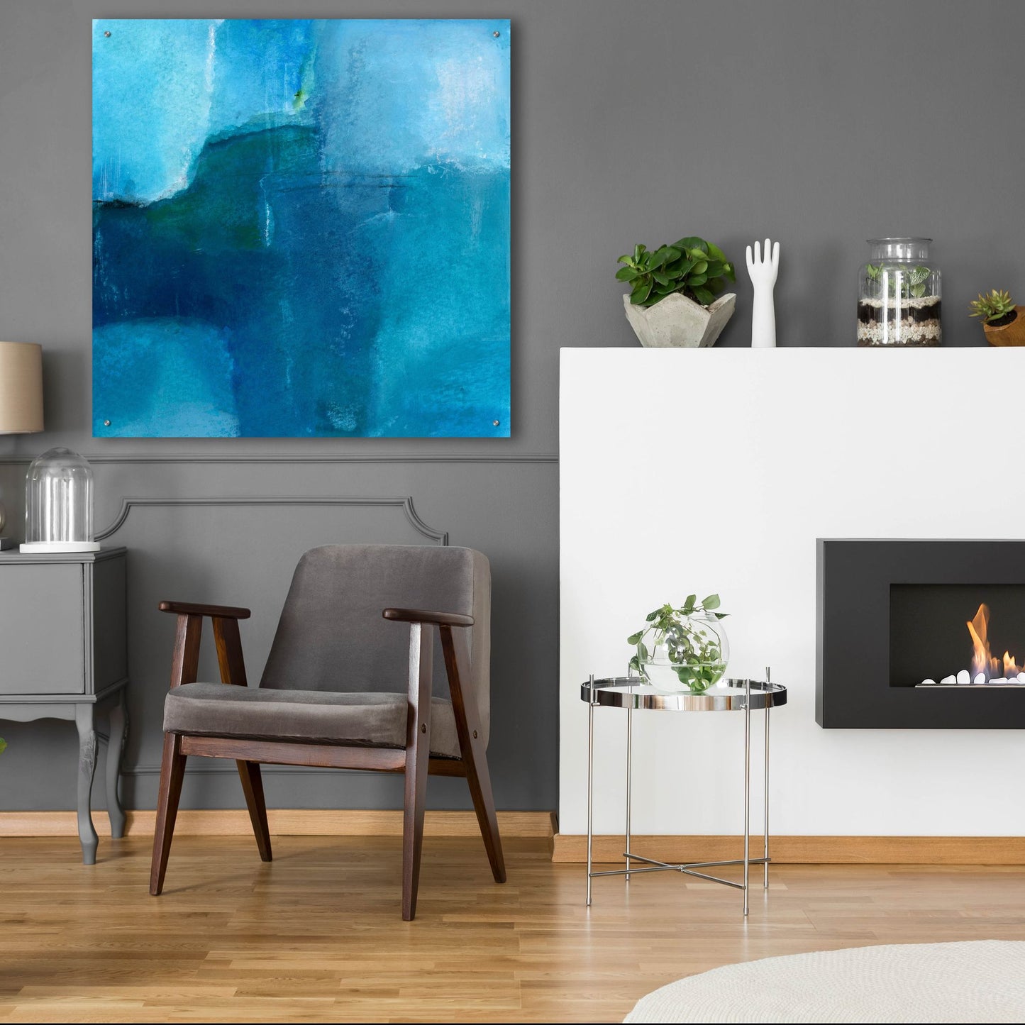 Epic Art 'Ocean No 4' by Michelle Oppenheimer, Acrylic Glass Wall Art,36x36