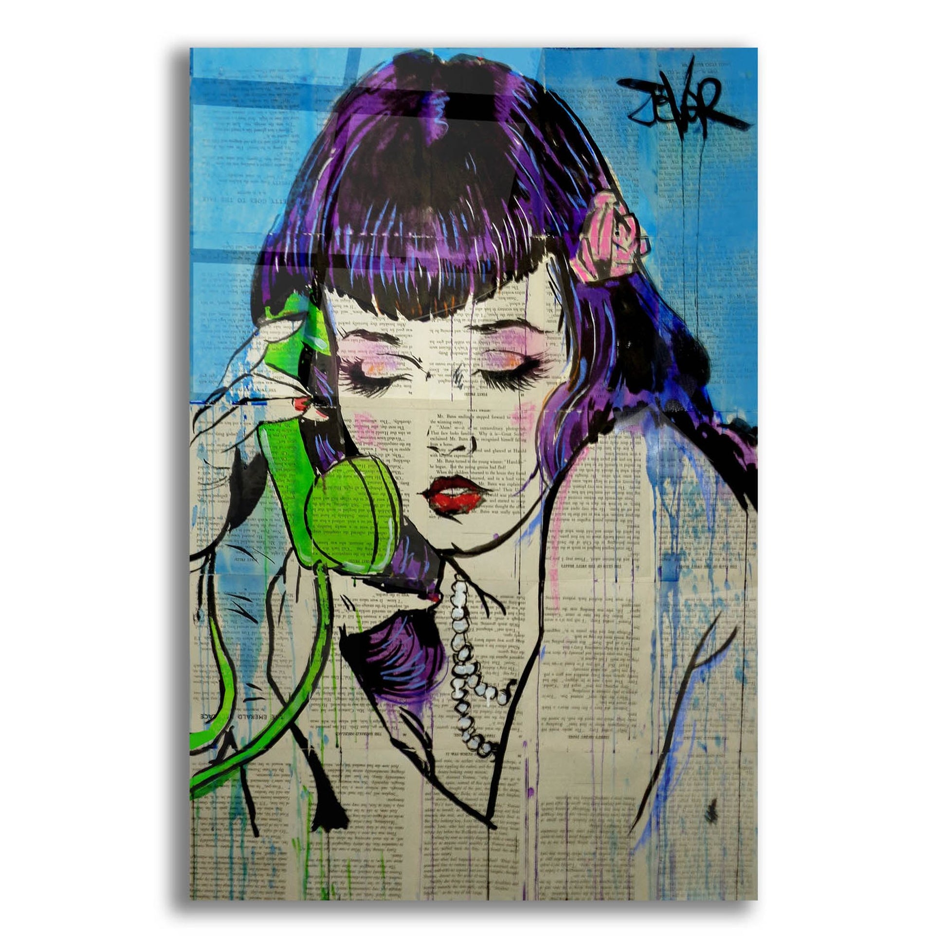 Epic Art 'Pop Call' by Loui Jover, Acrylic Glass Wall Art