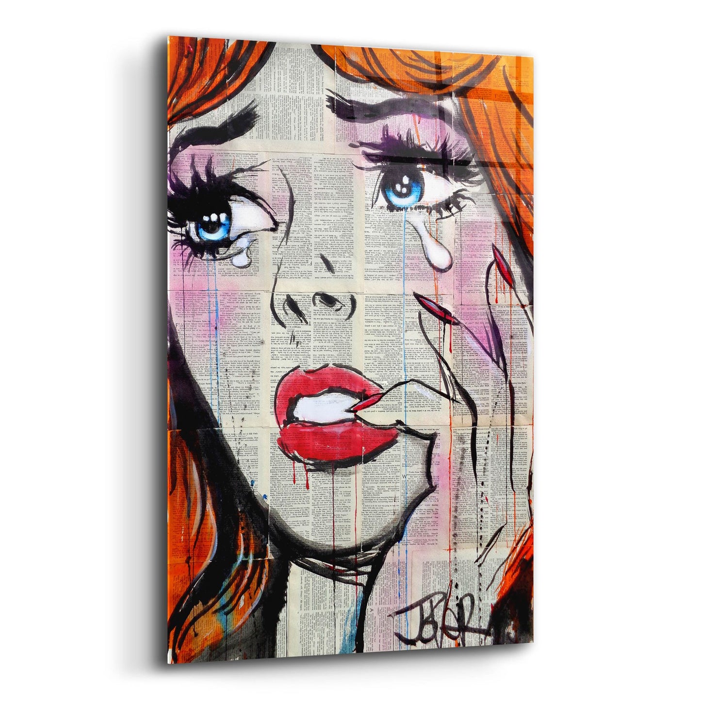 Epic Art 'Retro Pop Tears' by Loui Jover, Acrylic Glass Wall Art,12x16