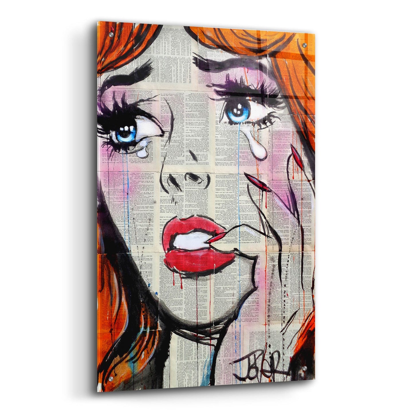 Epic Art 'Retro Pop Tears' by Loui Jover, Acrylic Glass Wall Art,24x36