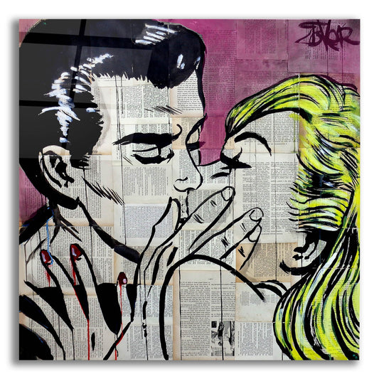 Epic Art 'Shut Up And Kiss Me' by Loui Jover, Acrylic Glass Wall Art