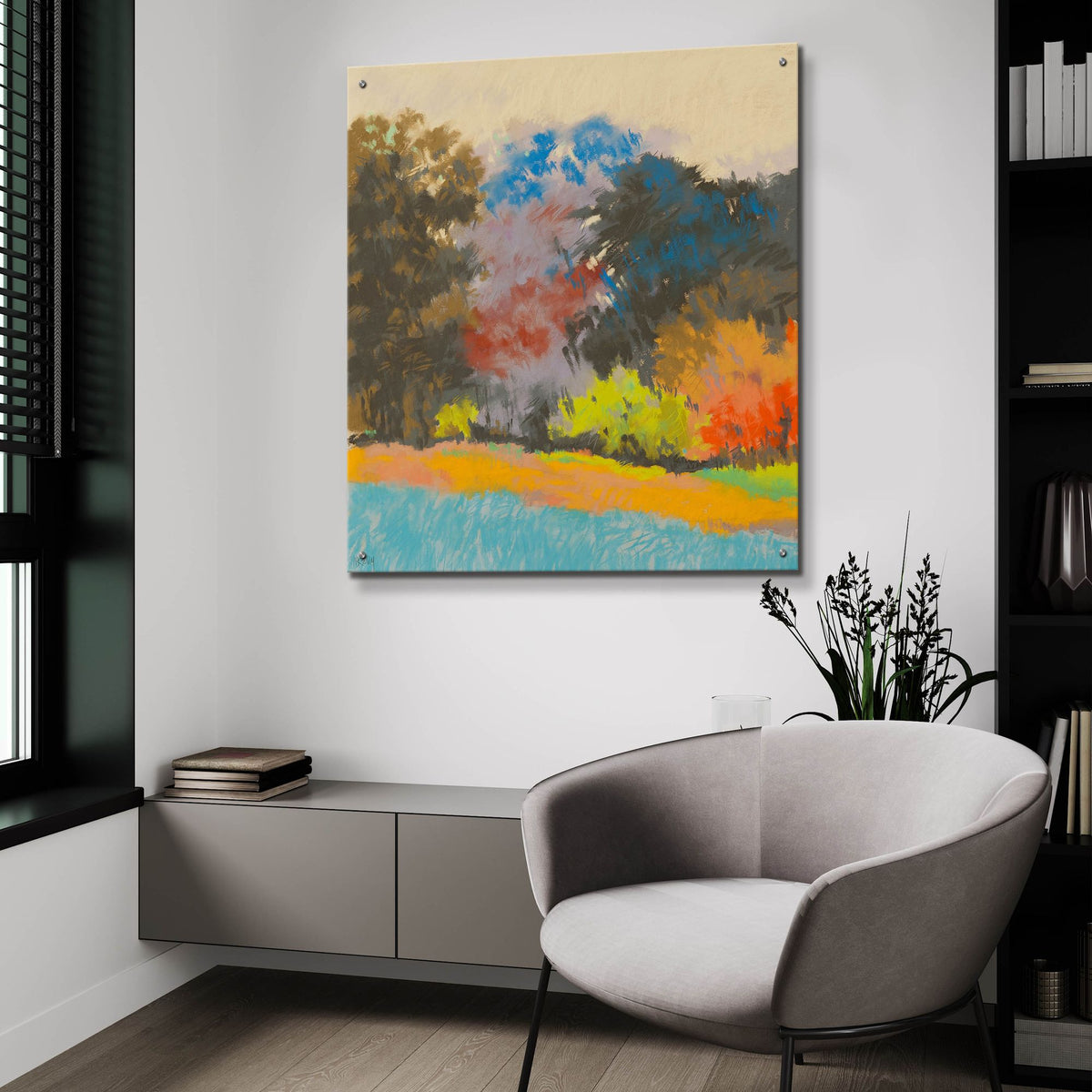 Epic Art 'Fox Farms Woods 2' by Mike Kelly, Acrylic Glass Wall Art,36x36