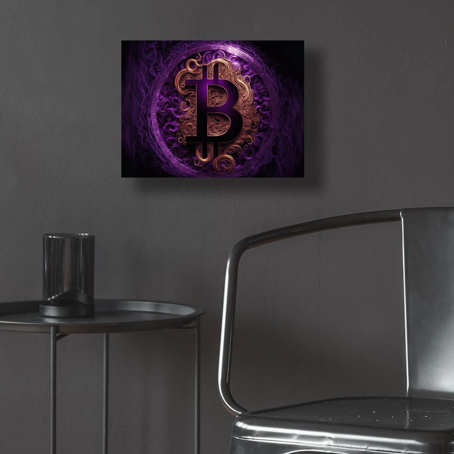 Epic Art 'Bitcoin Realm' by Epic Portfolio, Acrylic Glass Wall Art,16x12