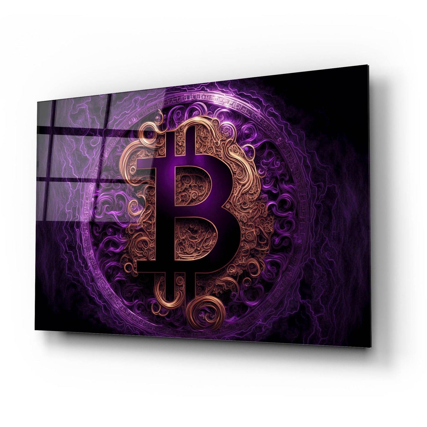 Epic Art 'Bitcoin Realm' by Epic Portfolio, Acrylic Glass Wall Art,24x16