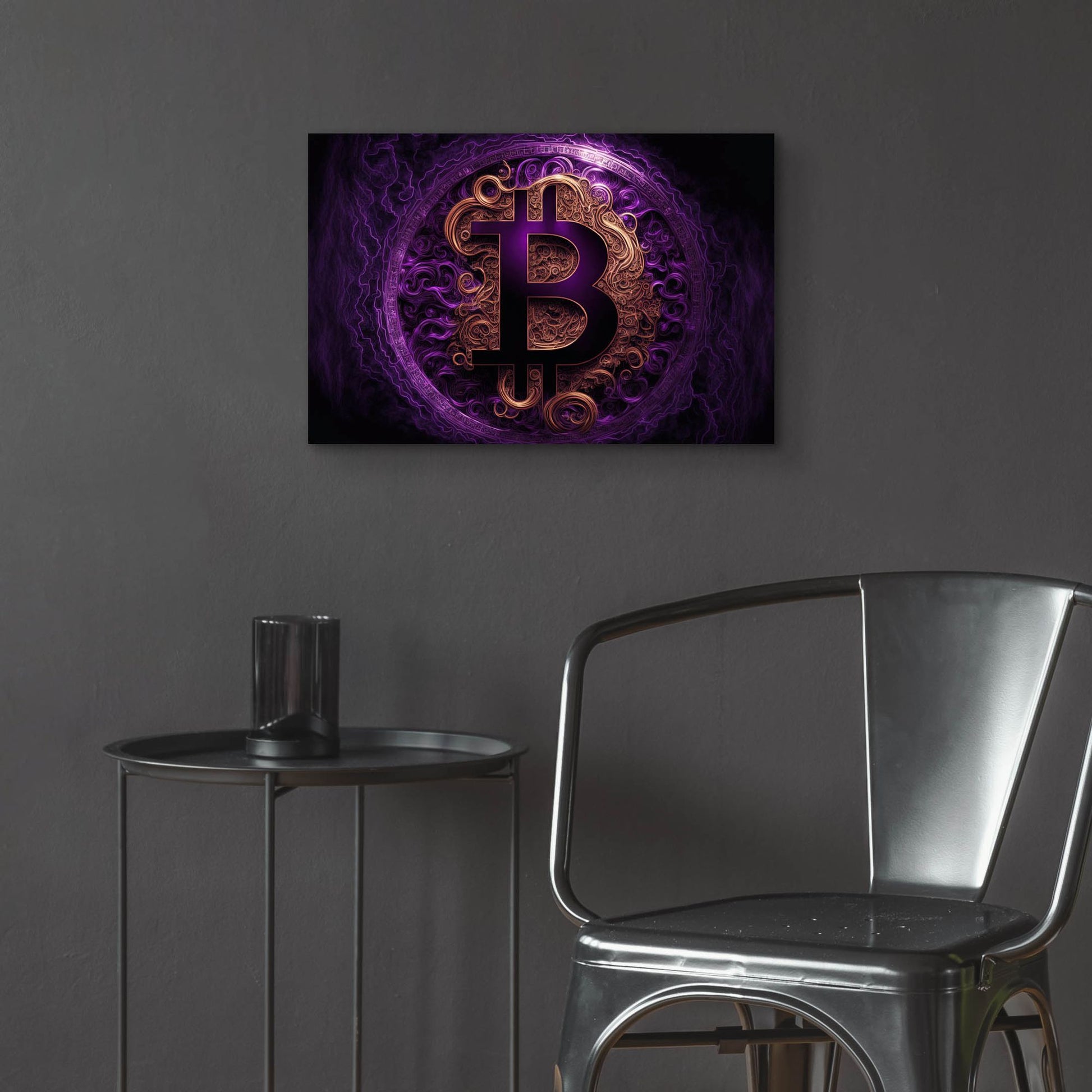 Epic Art 'Bitcoin Realm' by Epic Portfolio, Acrylic Glass Wall Art,24x16