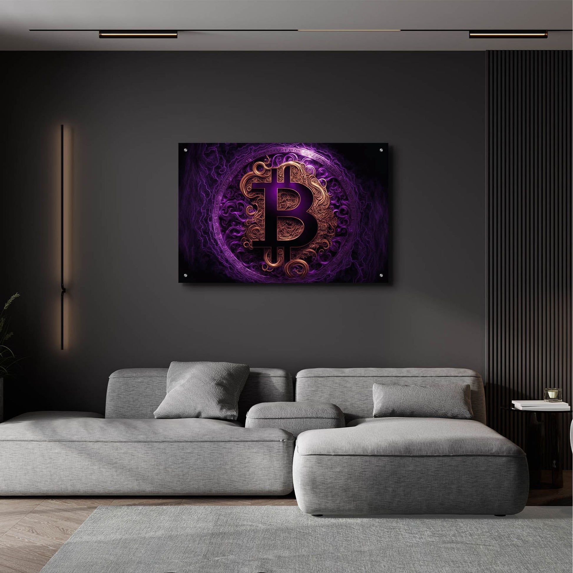 Epic Art 'Bitcoin Realm' by Epic Portfolio, Acrylic Glass Wall Art,36x24