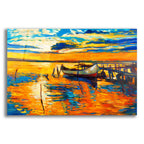 Epic Art 'Lonely Boat' by Epic Portfolio, Acrylic Glass Wall Art