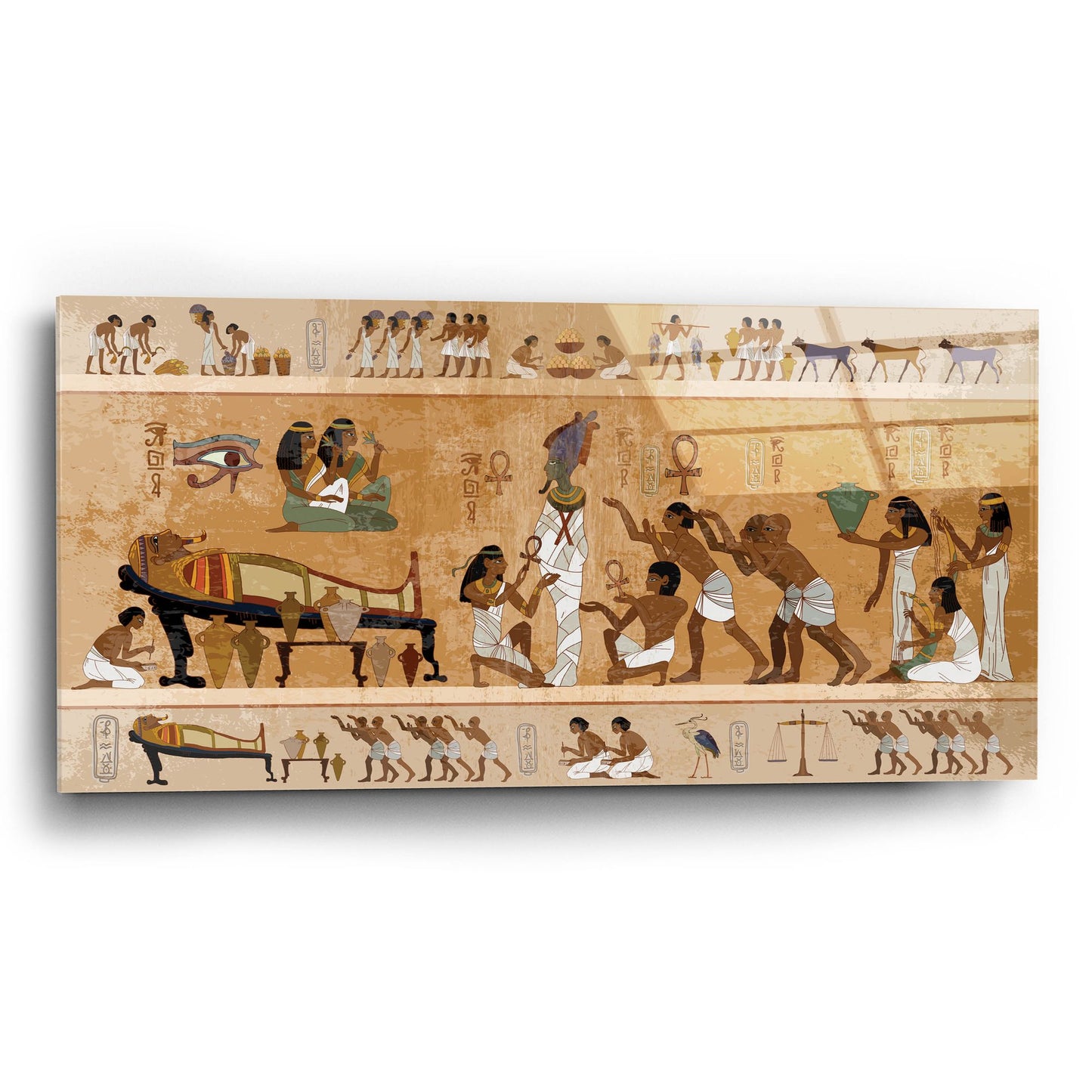 Epic Art 'Ancient Egypt Art' by Epic Portfolio, Acrylic Glass Wall Art,24x12