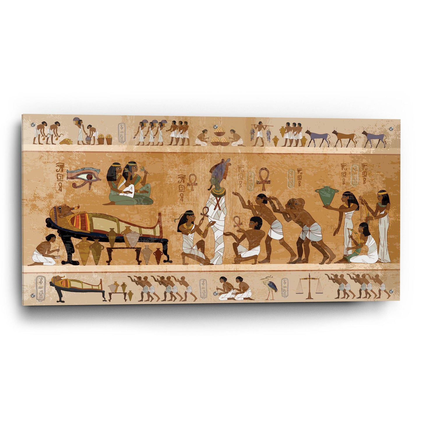 Epic Art 'Ancient Egypt Art' by Epic Portfolio, Acrylic Glass Wall Art,48x24