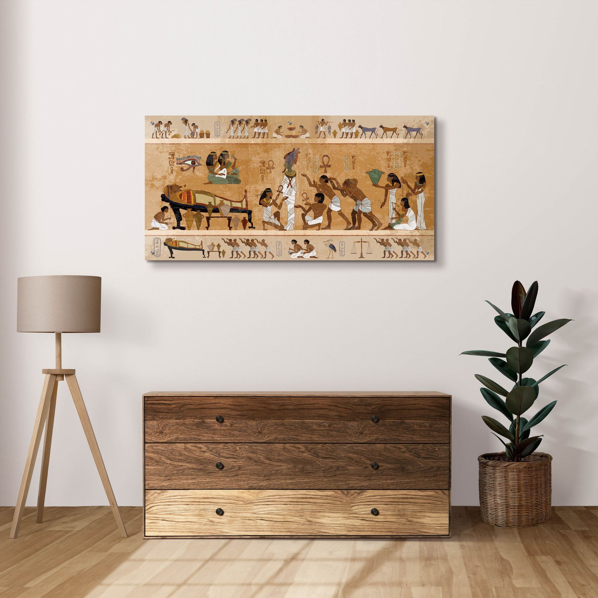 Epic Art 'Ancient Egypt Art' by Epic Portfolio, Acrylic Glass Wall Art,48x24