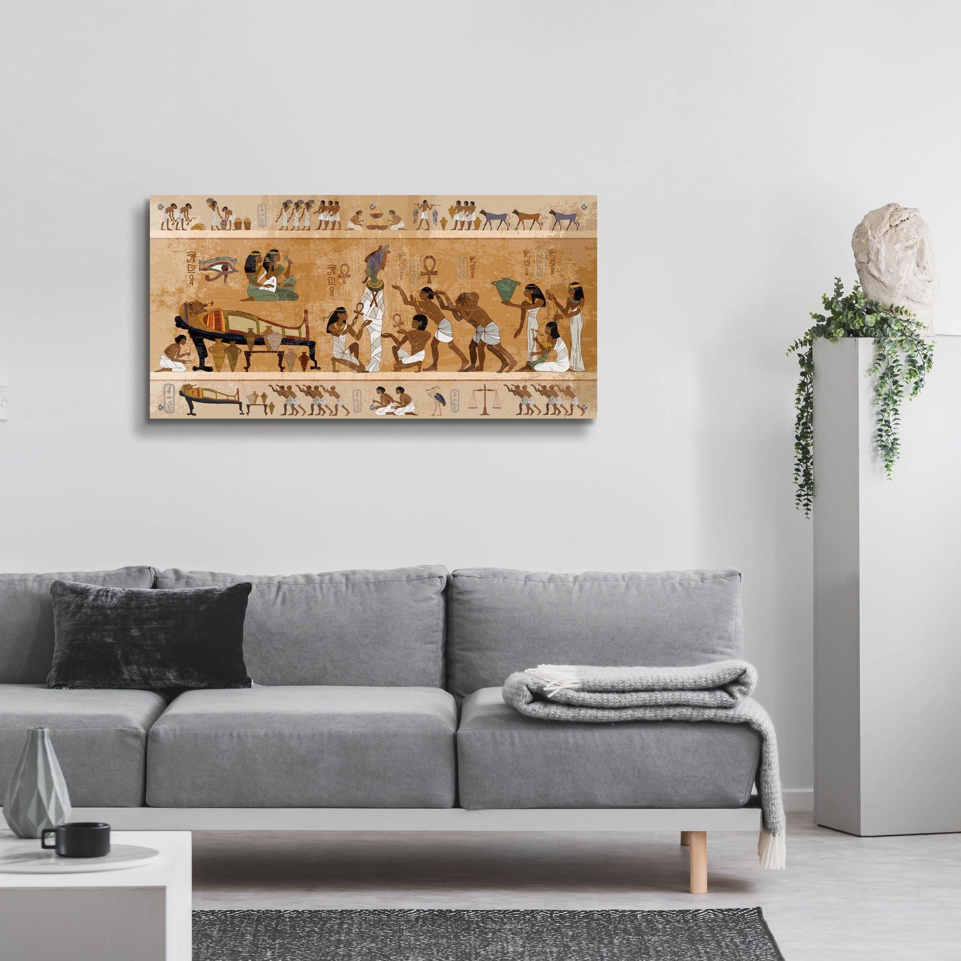 Epic Art 'Ancient Egypt Art' by Epic Portfolio, Acrylic Glass Wall Art,48x24