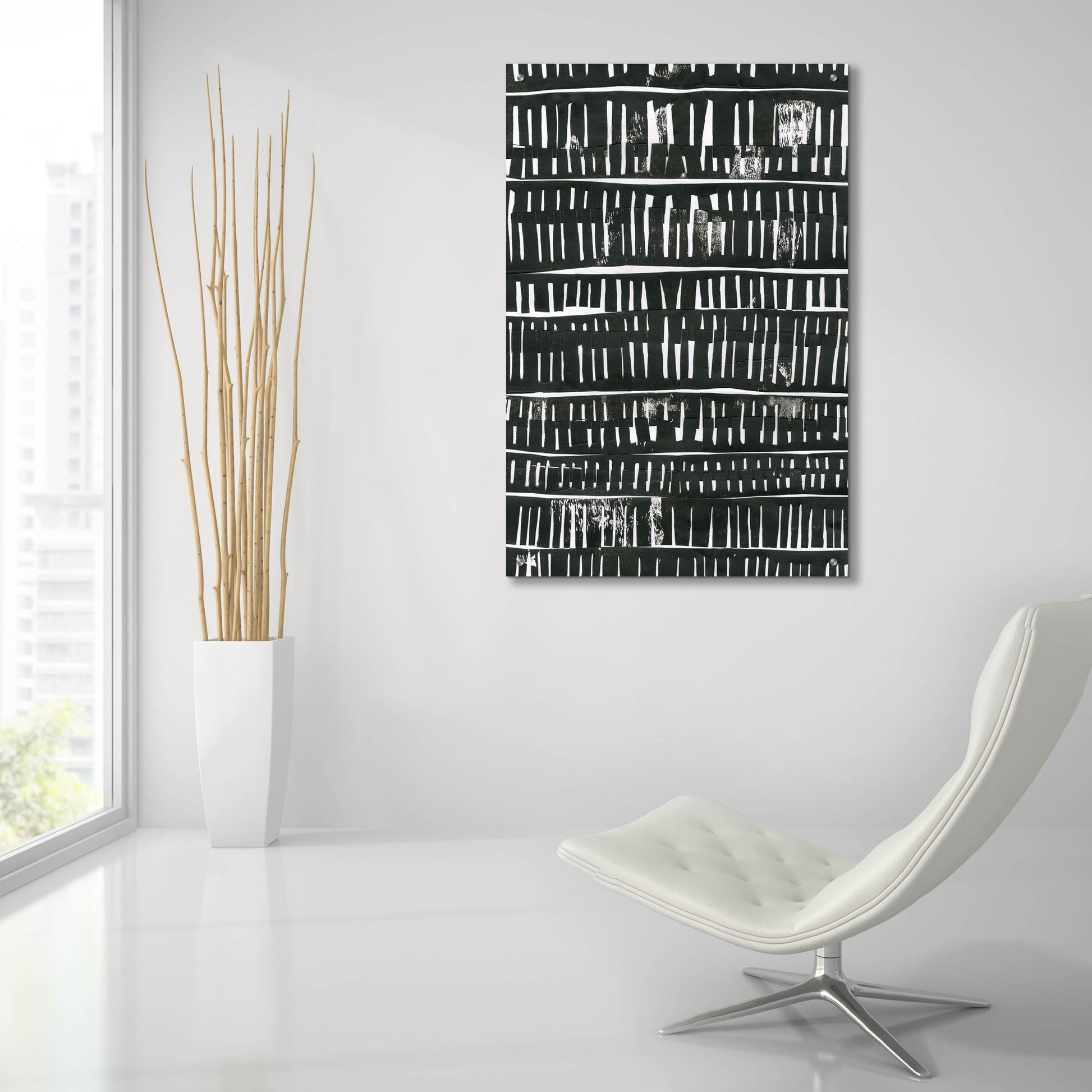 Epic Art 'Black Collage' by Morioke, Acrylic Glass Wall Art,24x36