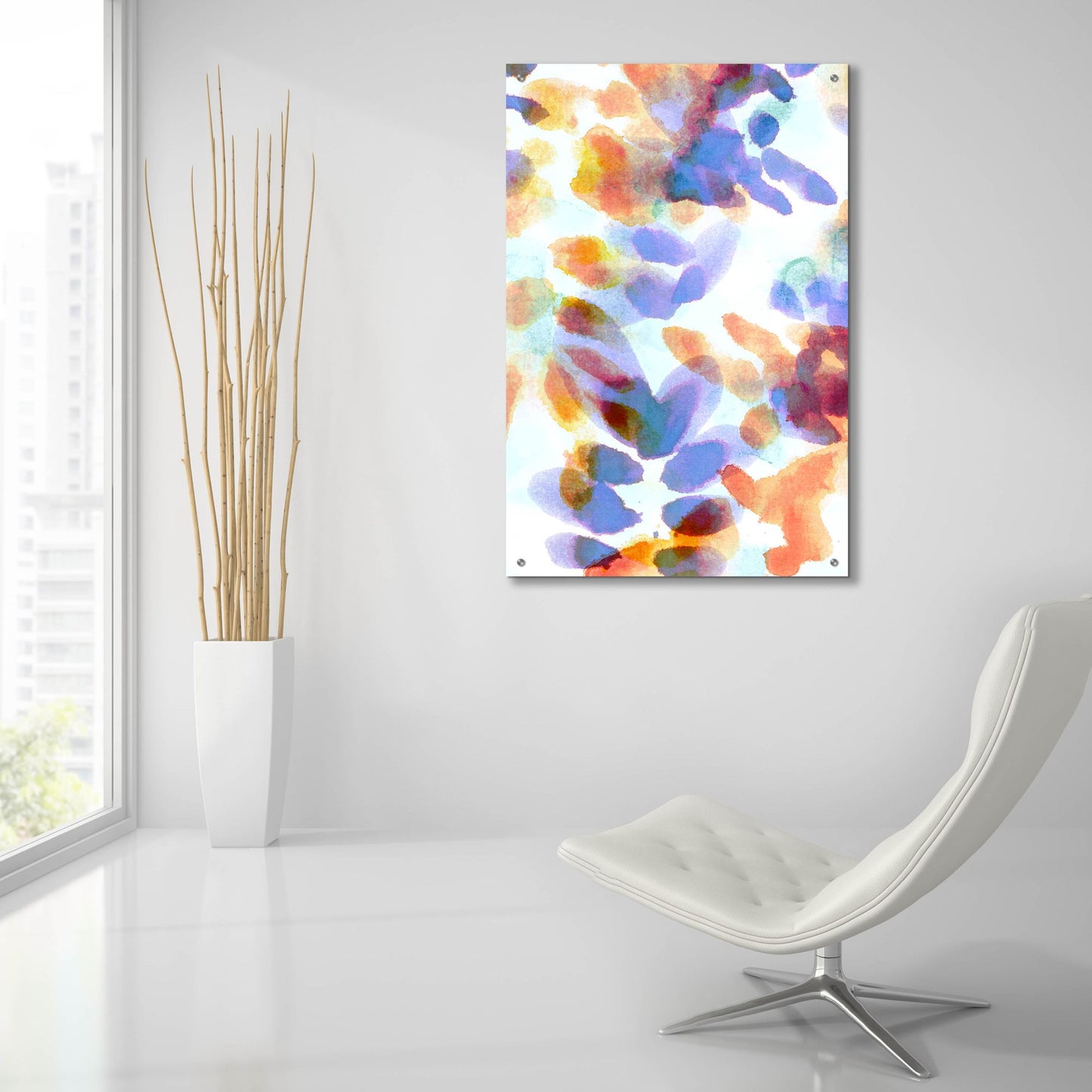 Epic Art 'Bloom Indigo' by Morioke, Acrylic Glass Wall Art,24x36