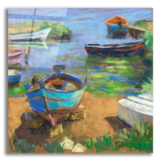 Epic Art 'Fishing Boats In Marsala' by Nancie King Mertz, Acrylic Glass Wall Art