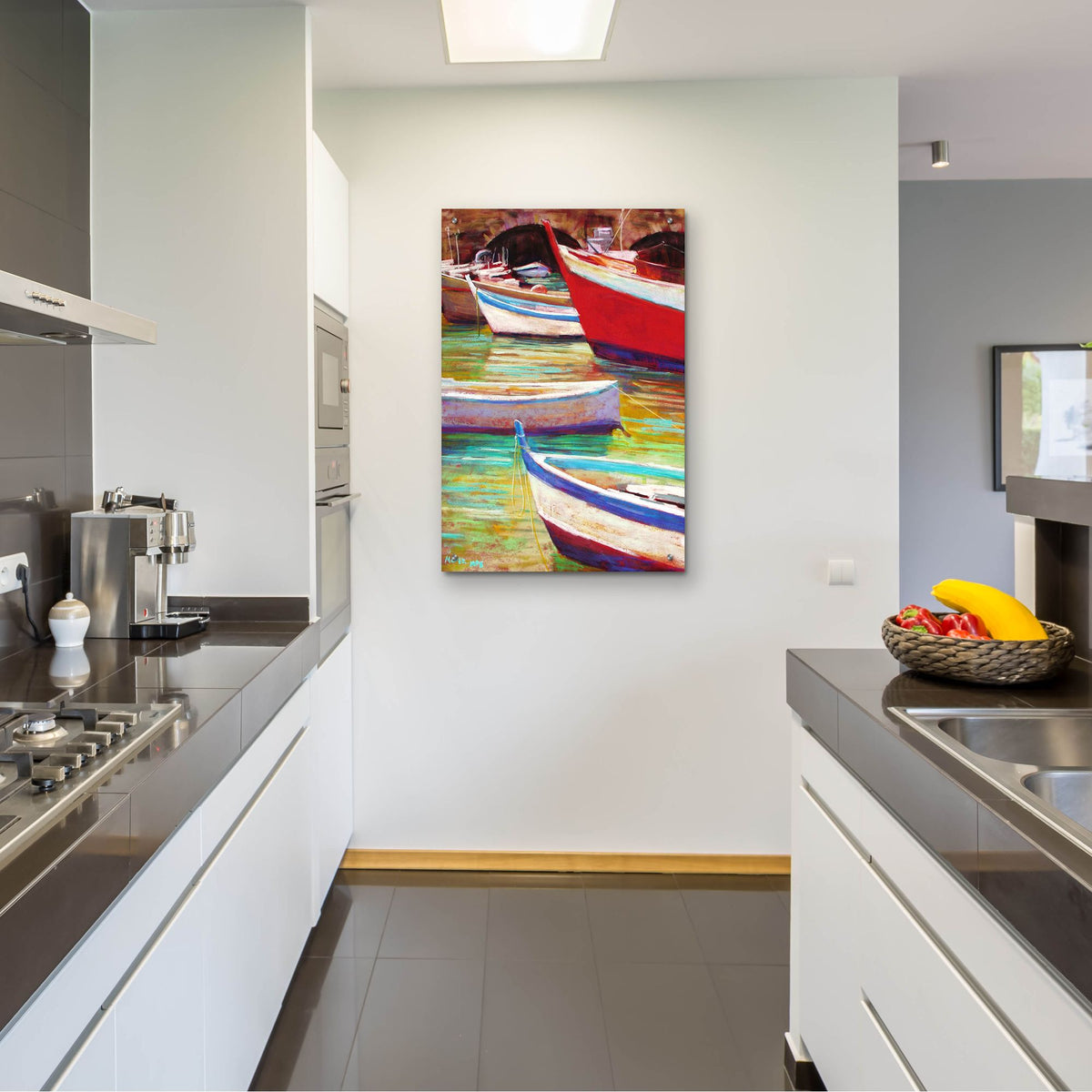 Epic Art 'Colors Of Camogli' by Nancie King Mertz, Acrylic Glass Wall Art,24x36