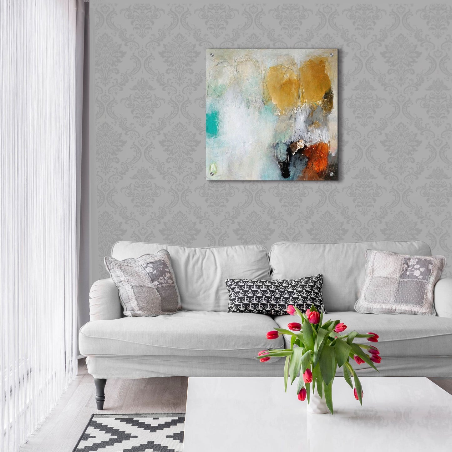 Epic Art 'Fears Burn Down' by Nicole Hoeft, Acrylic Glass Wall Art,24x24